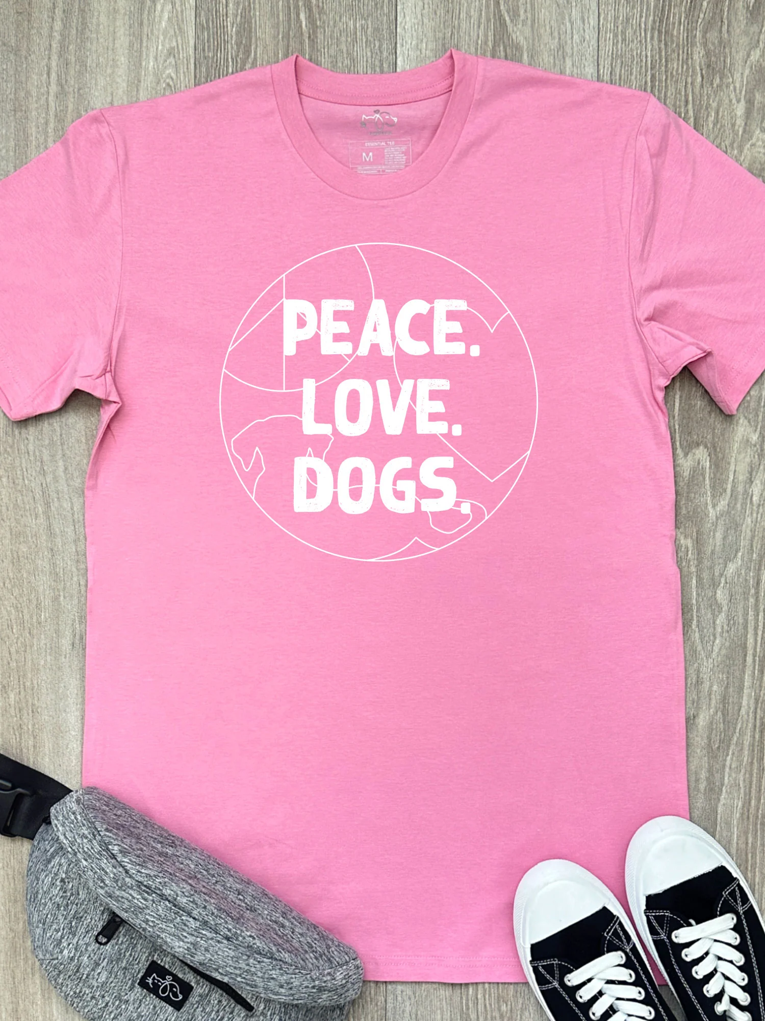 Peace. Love. Dogs. Essential Unisex Tee - Image 5