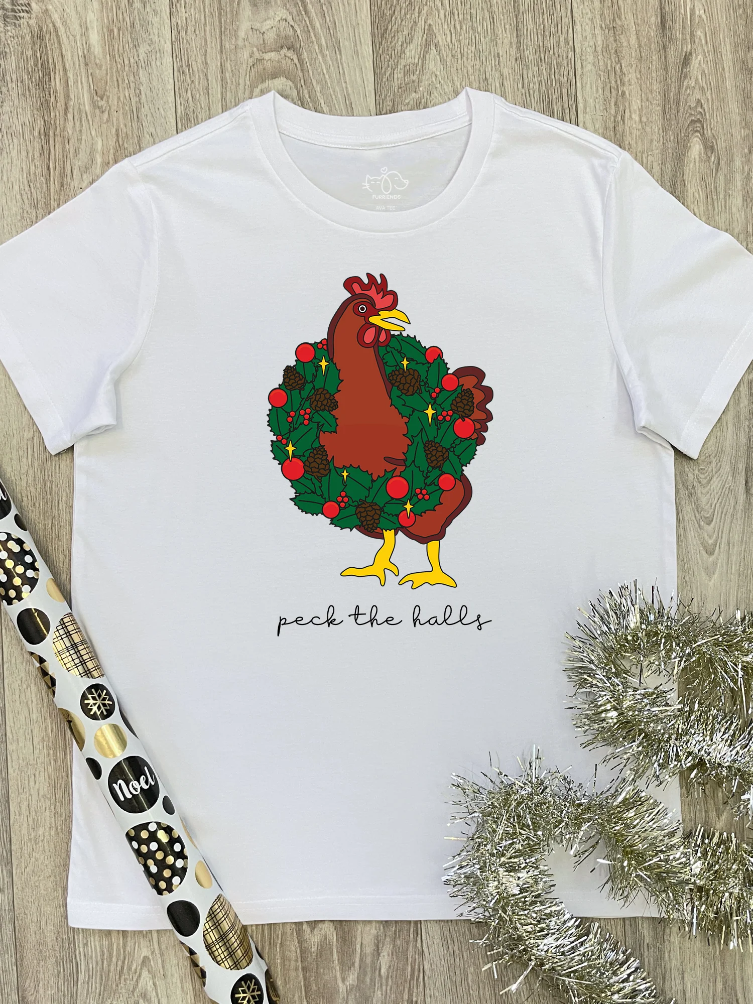 Peck The Halls Ava Women's Regular Fit Tee - Image 2