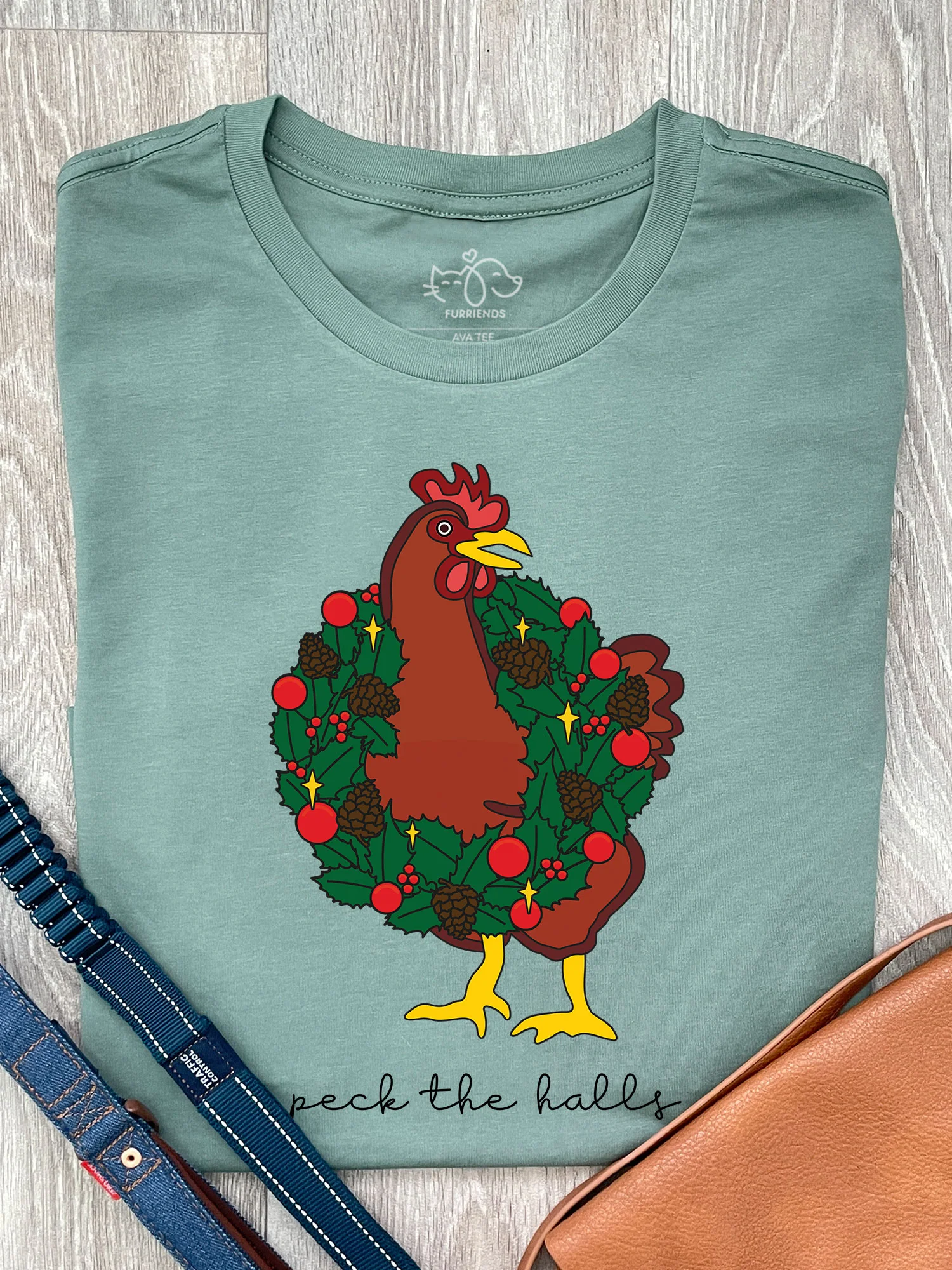 Peck The Halls Ava Women's Regular Fit Tee - Image 3