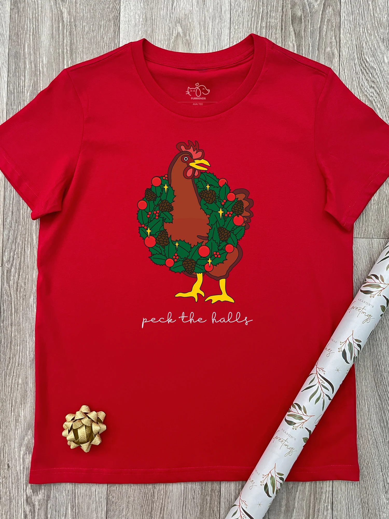 Peck The Halls Ava Women's Regular Fit Tee - Image 6