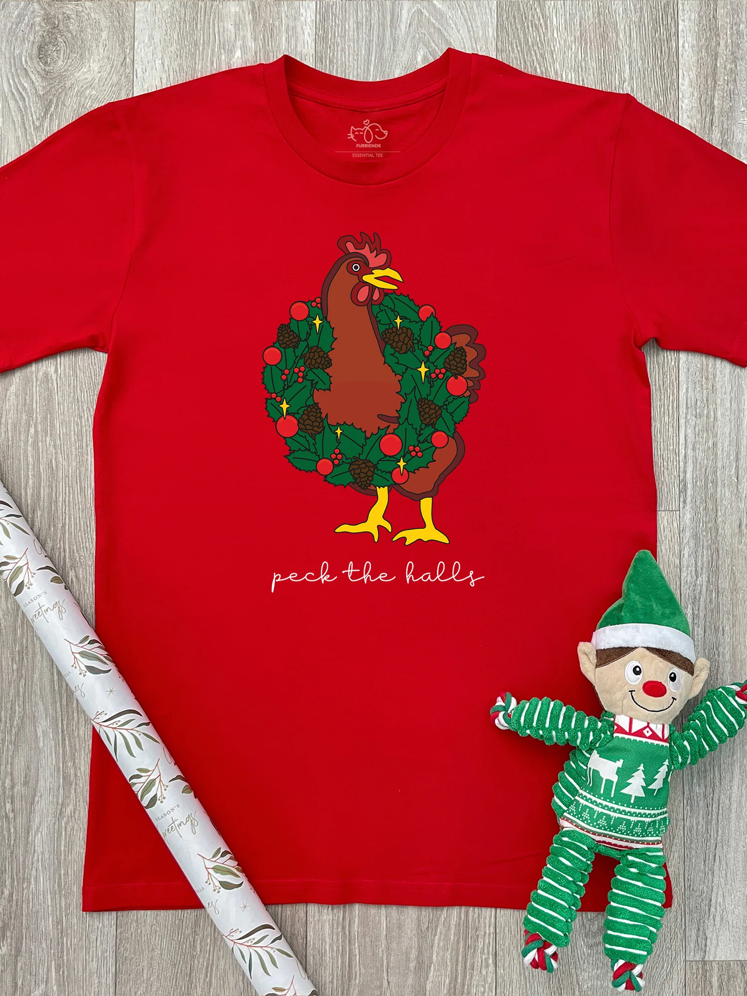 Peck The Halls Essential Unisex Tee - Image 6