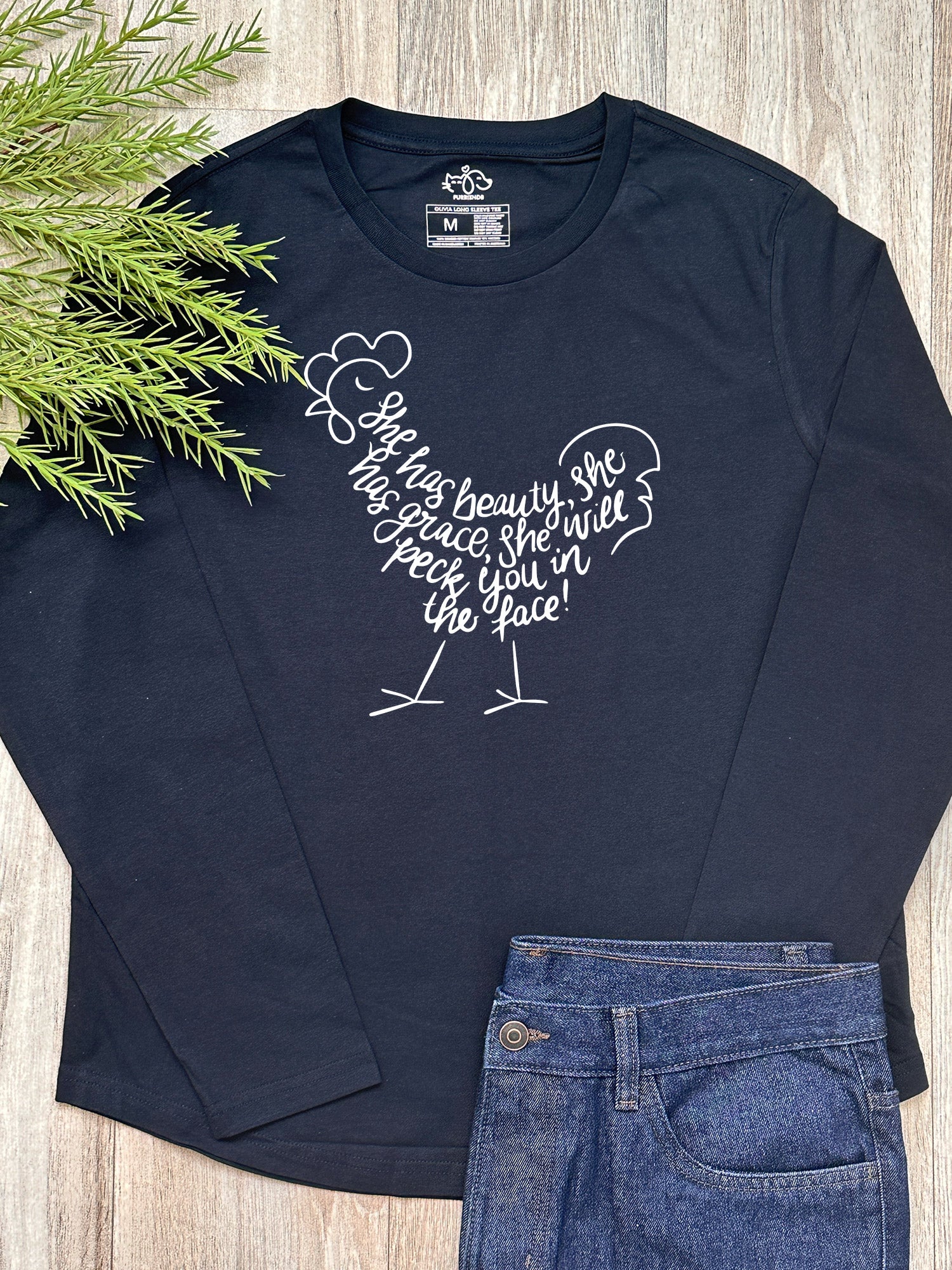 Peck You In The Face Olivia Long Sleeve Tee - Image 3