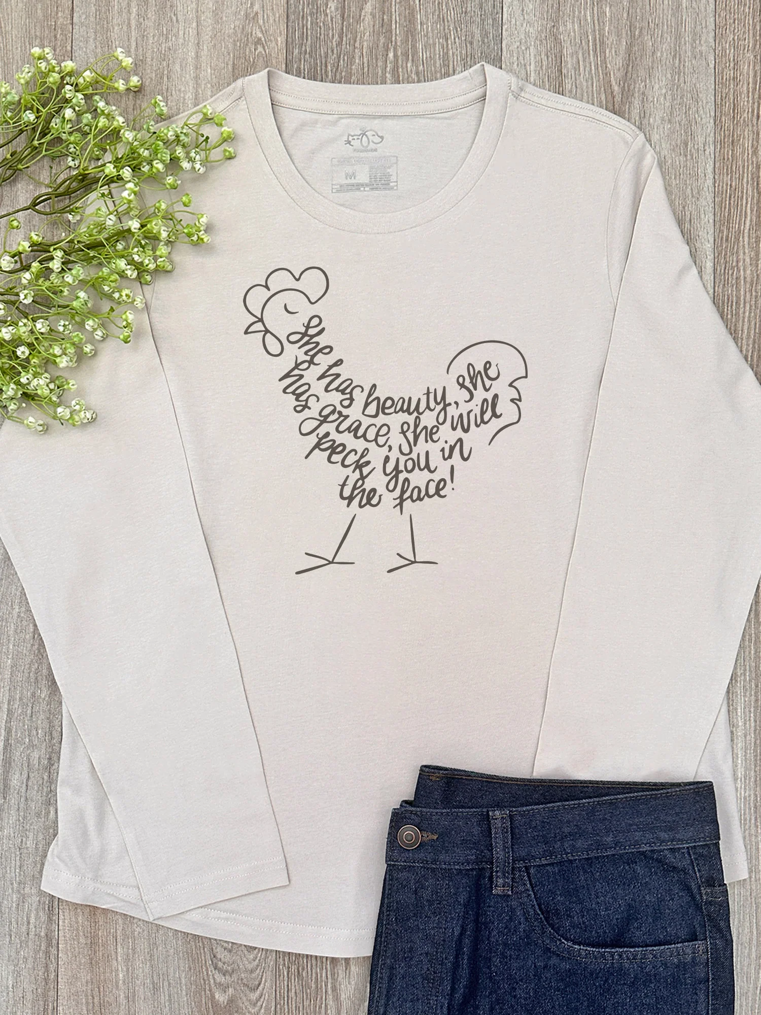 Peck You In The Face Olivia Long Sleeve Tee - Image 4