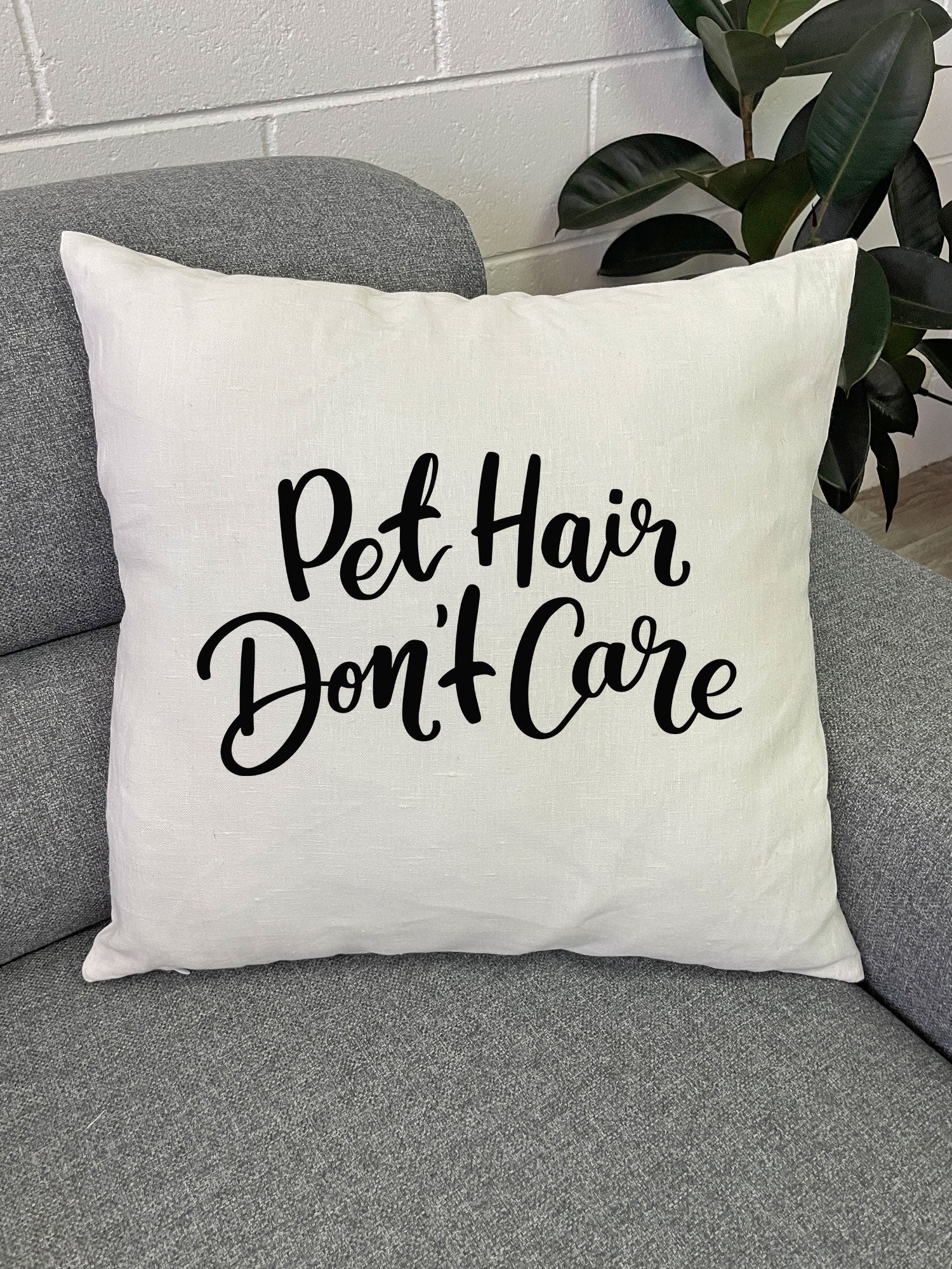 Pet Hair Don't Care Linen Cushion Cover - Image 2