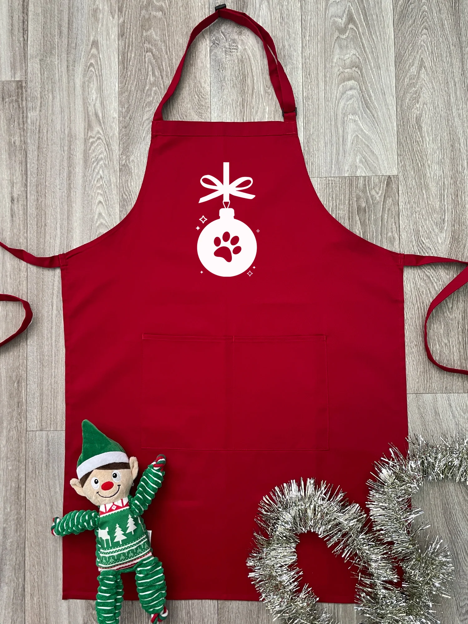 Pet Lovers Christmas Bib Apron - Image 2