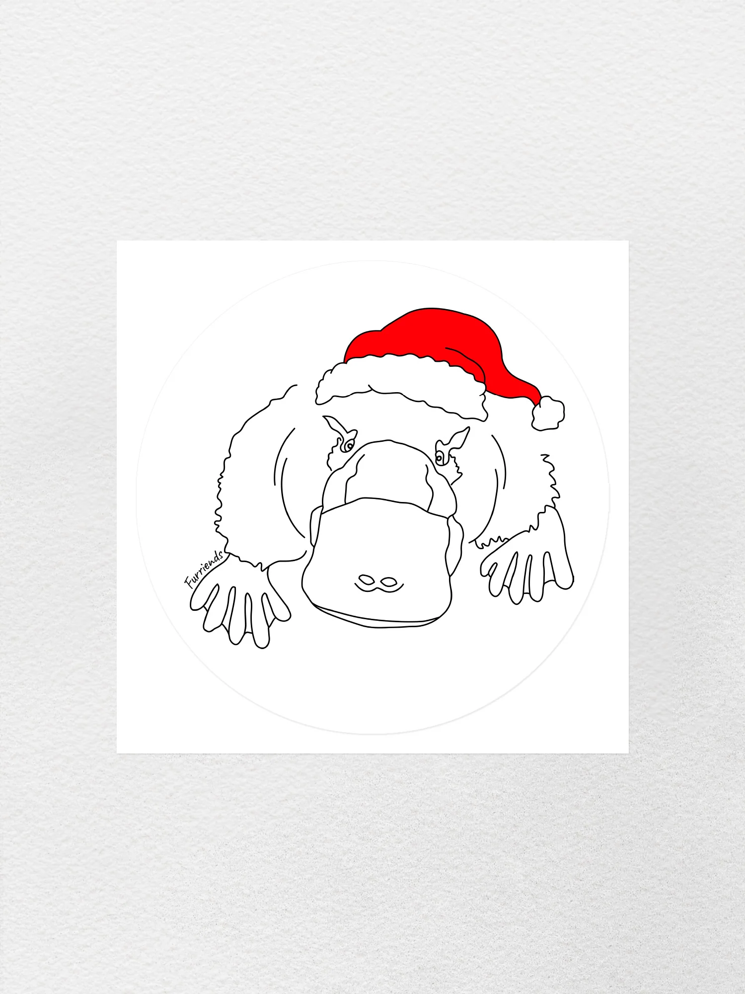 Platypus Christmas Edition Sticker - Image 4