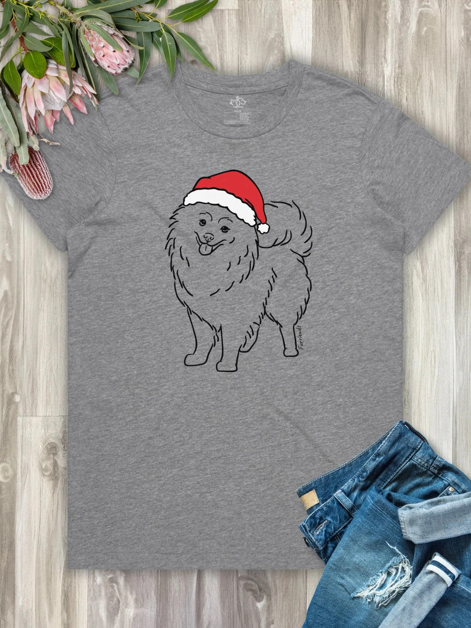 Pomeranian Christmas Edition Ava Women's Regular Fit Tee - Image 6