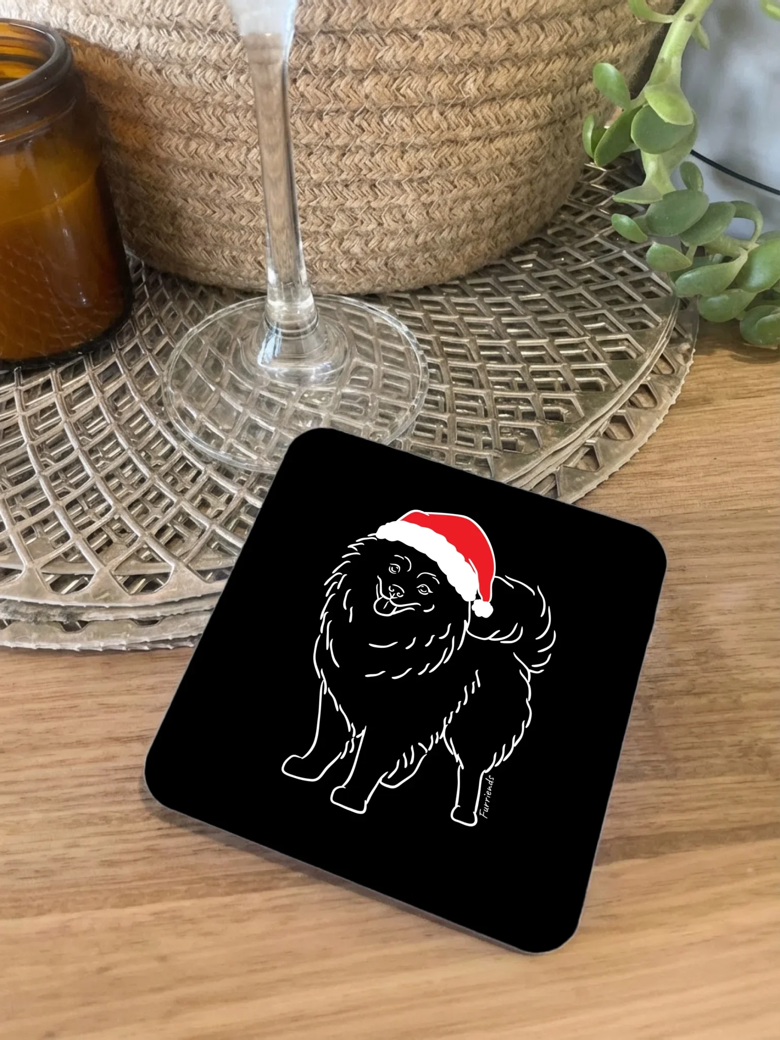 Pomeranian Christmas Edition Coaster