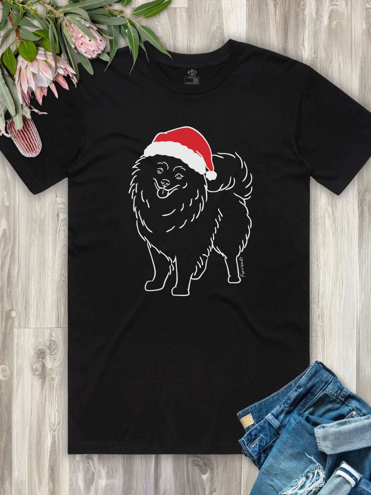 Pomeranian Christmas Edition Essential Unisex Tee - Image 2