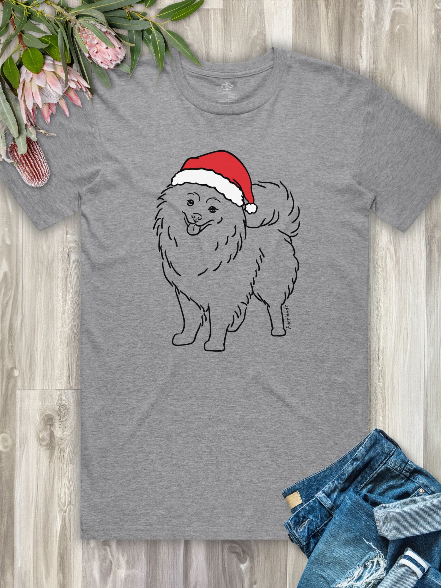 Pomeranian Christmas Edition Essential Unisex Tee - Image 6