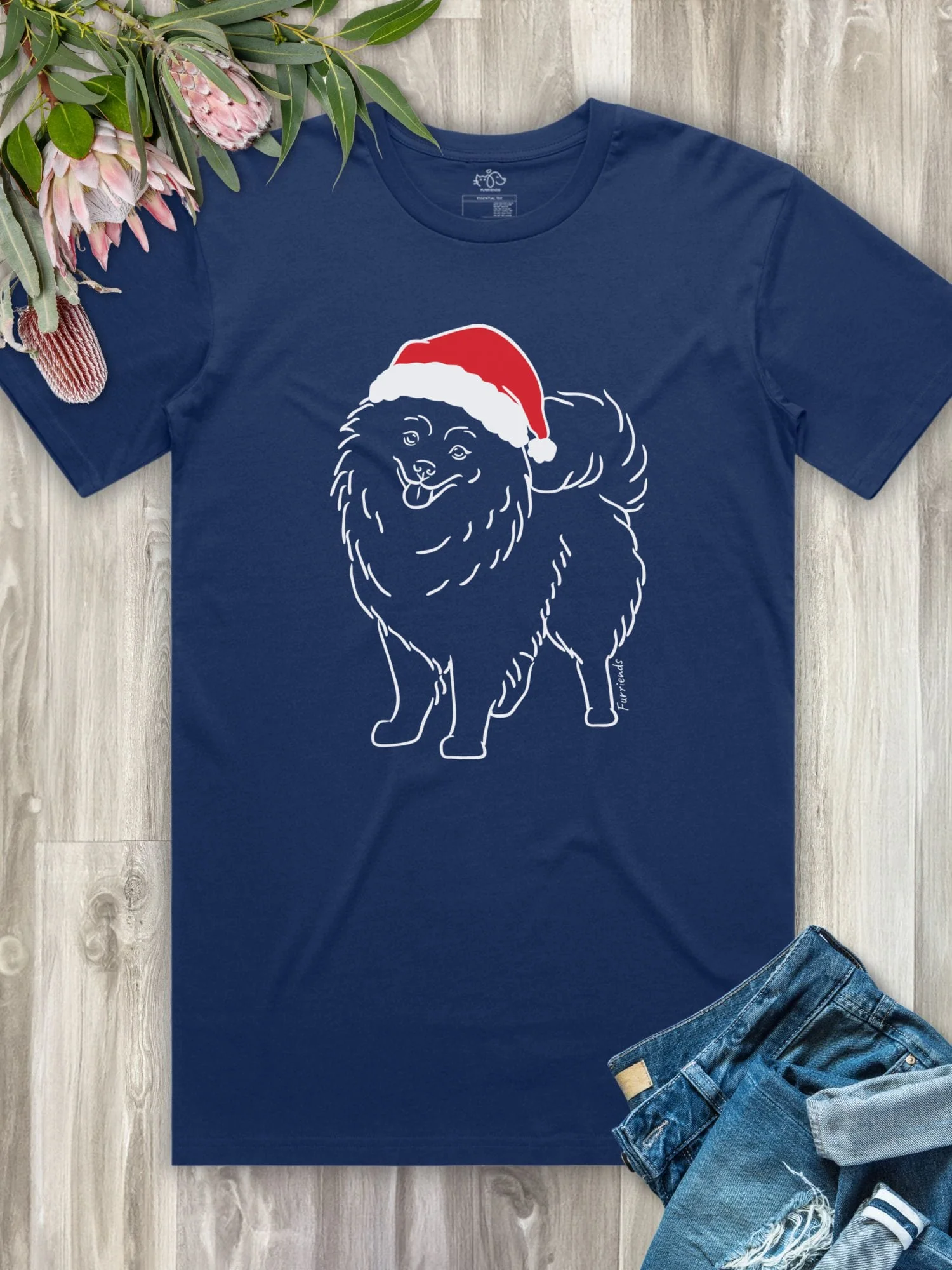 Pomeranian Christmas Edition Essential Unisex Tee - Image 7