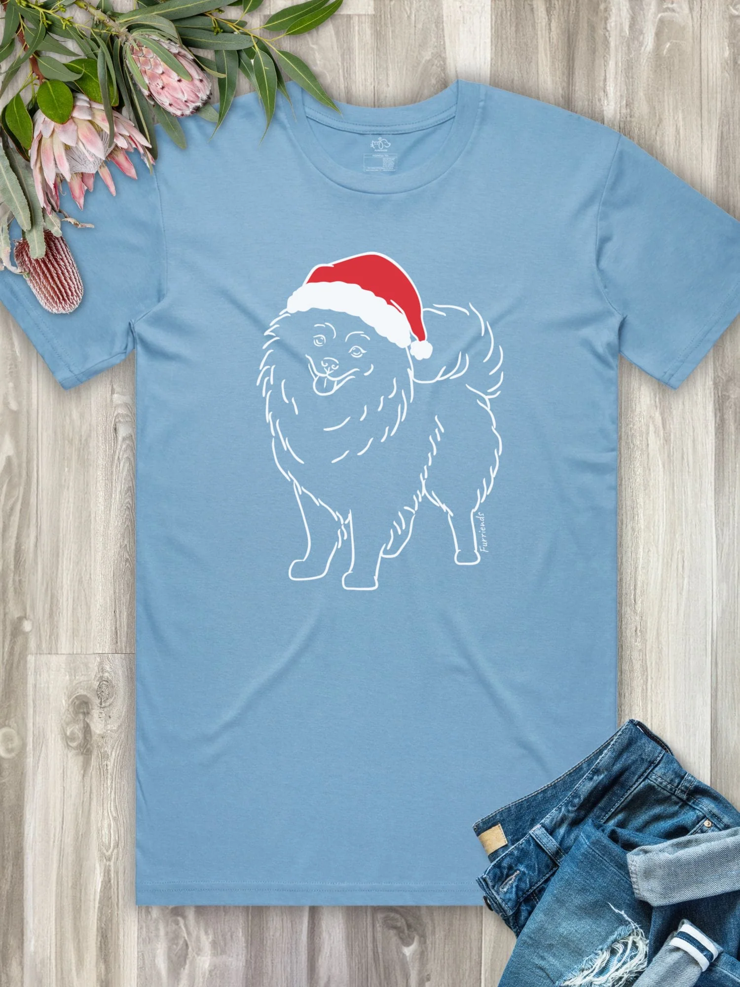 Pomeranian Christmas Edition Essential Unisex Tee - Image 9