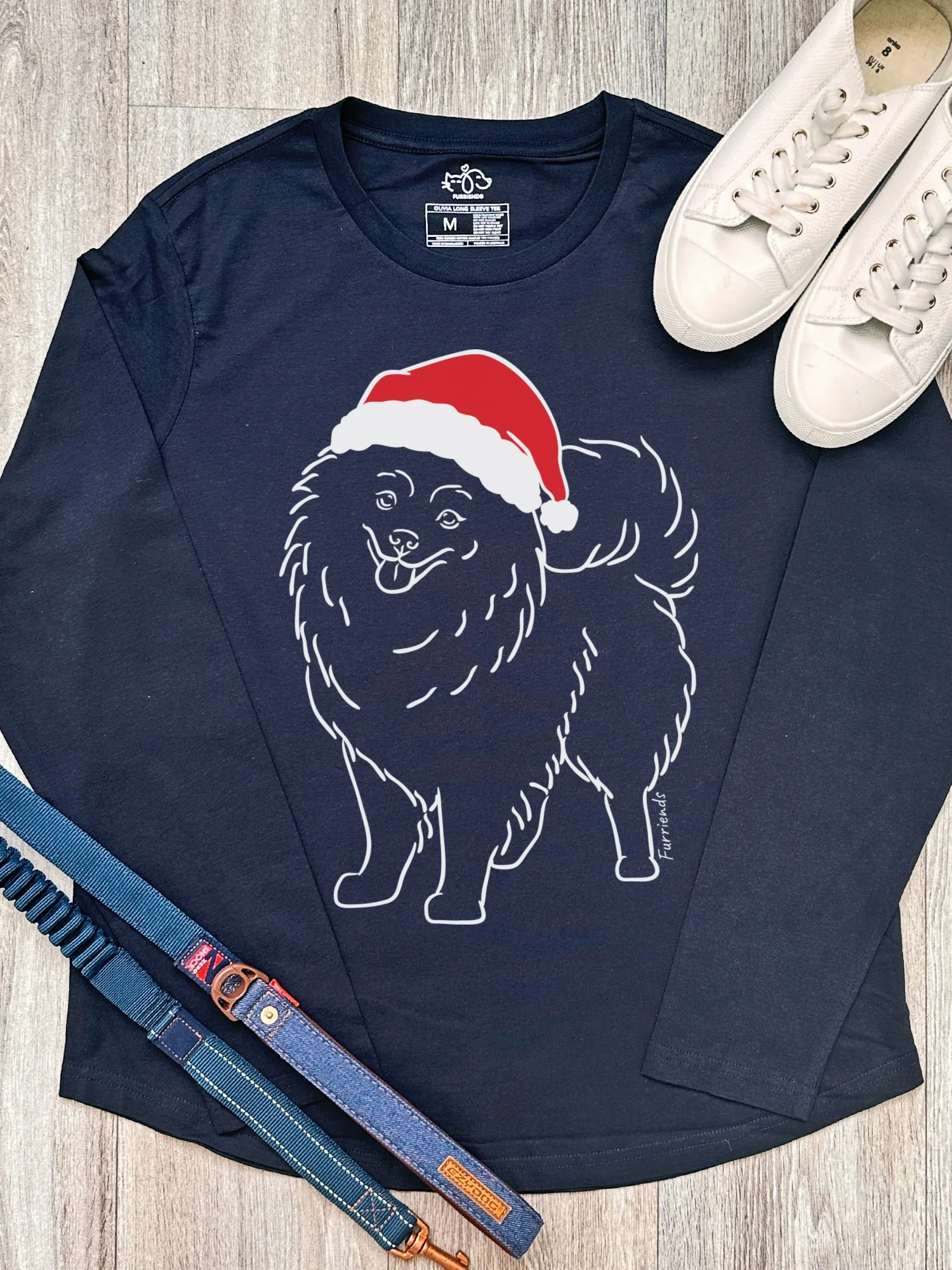 Pomeranian Christmas Edition Olivia Women's Long Sleeve Tee - Image 2