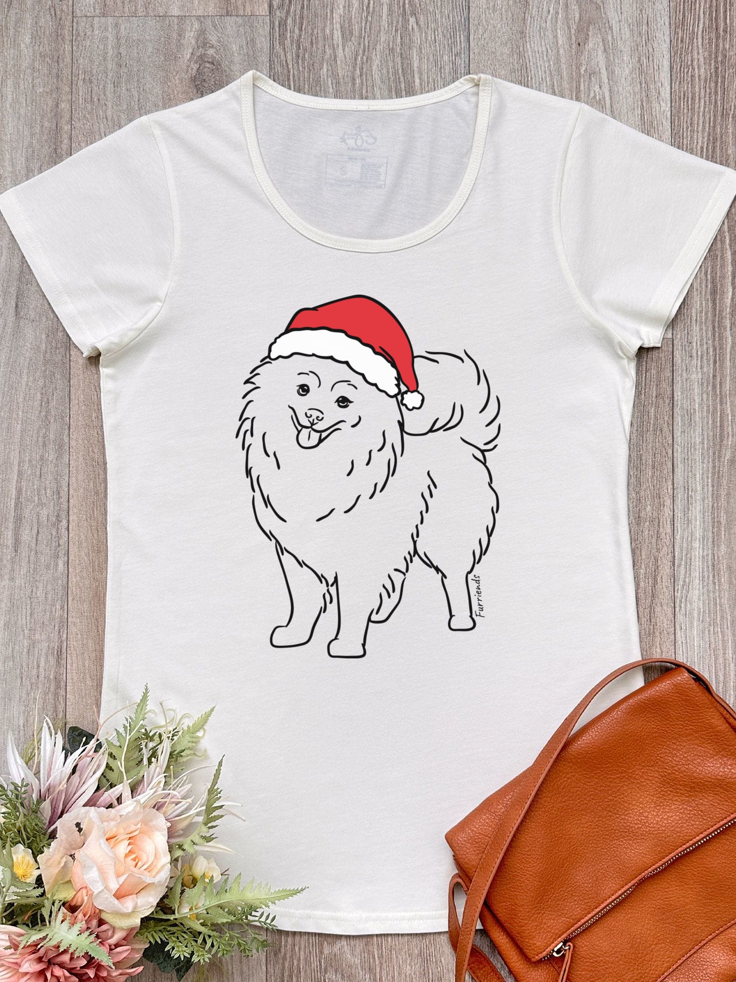 Pomeranian Christmas Edition Remi Women's Scoop Neck Tee - Image 5