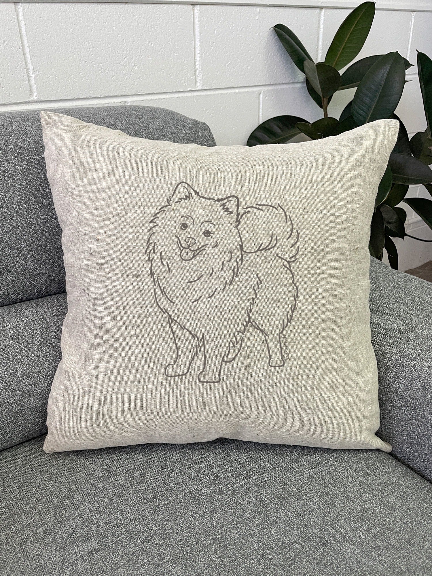 Pomeranian Linen Cushion Cover - Image 6