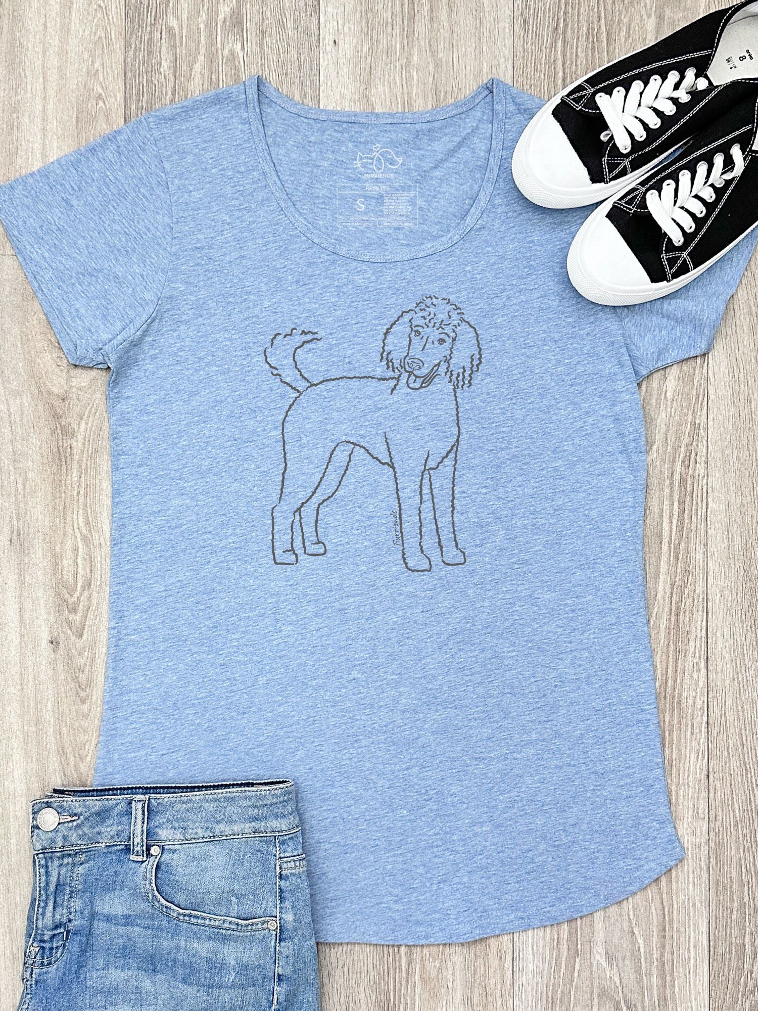 Poodle Remi Women's Scoop Neck T-Shirt - Image 3