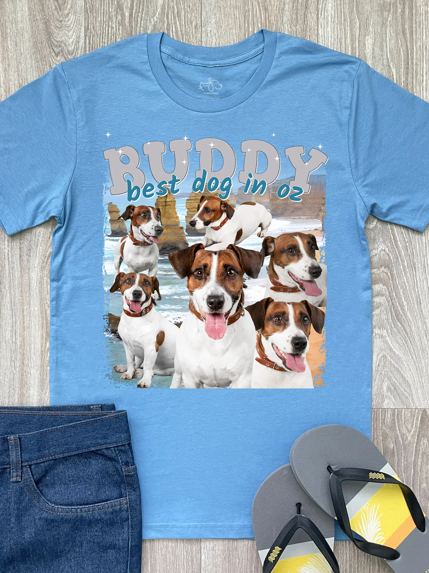 Proudly Aussie Custom Pet Photo Regular Fit Tee - Image 2