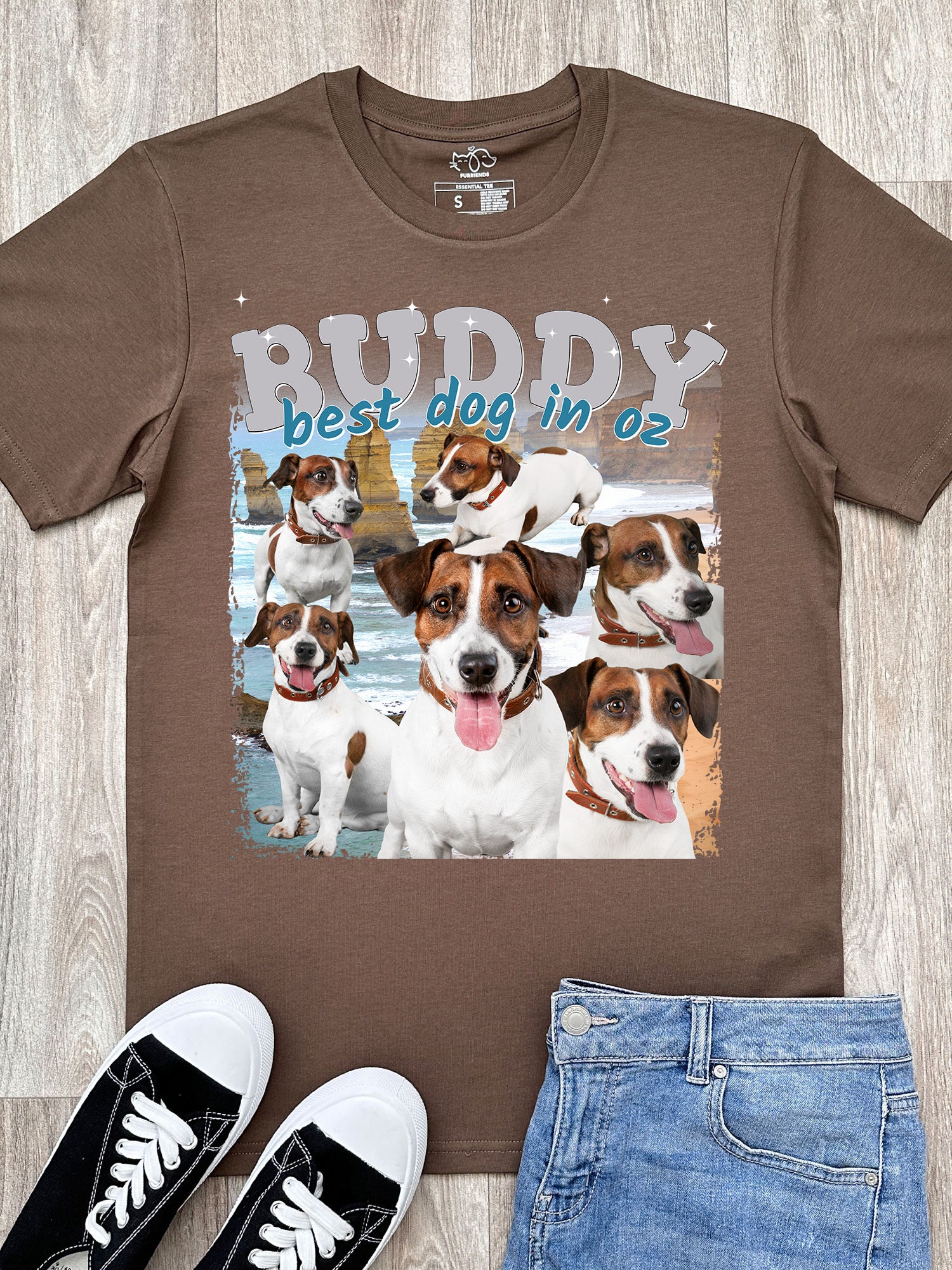 Proudly Aussie Custom Pet Photo Regular Fit Tee - Image 3