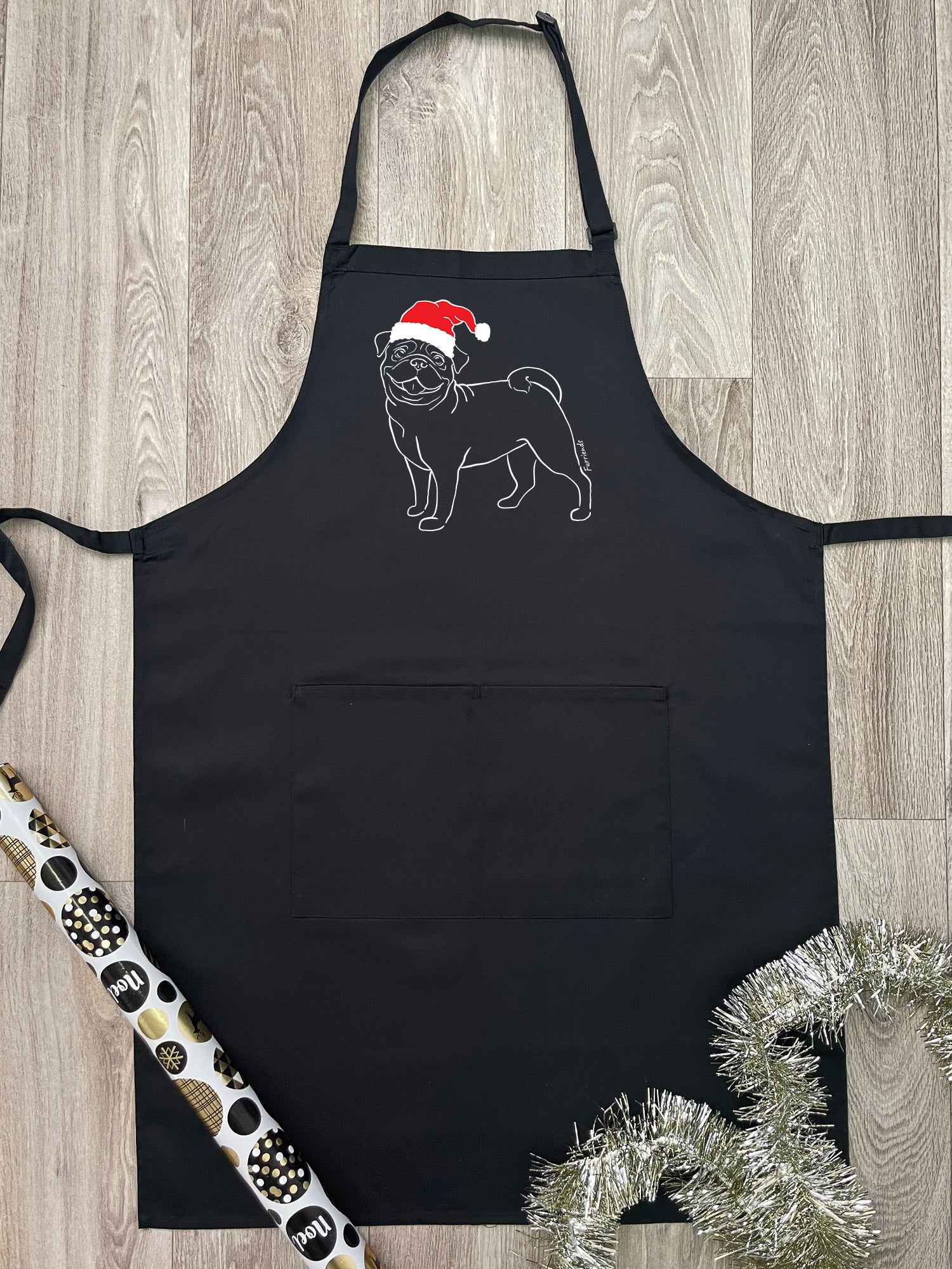 Pug Christmas Edition Bib Apron