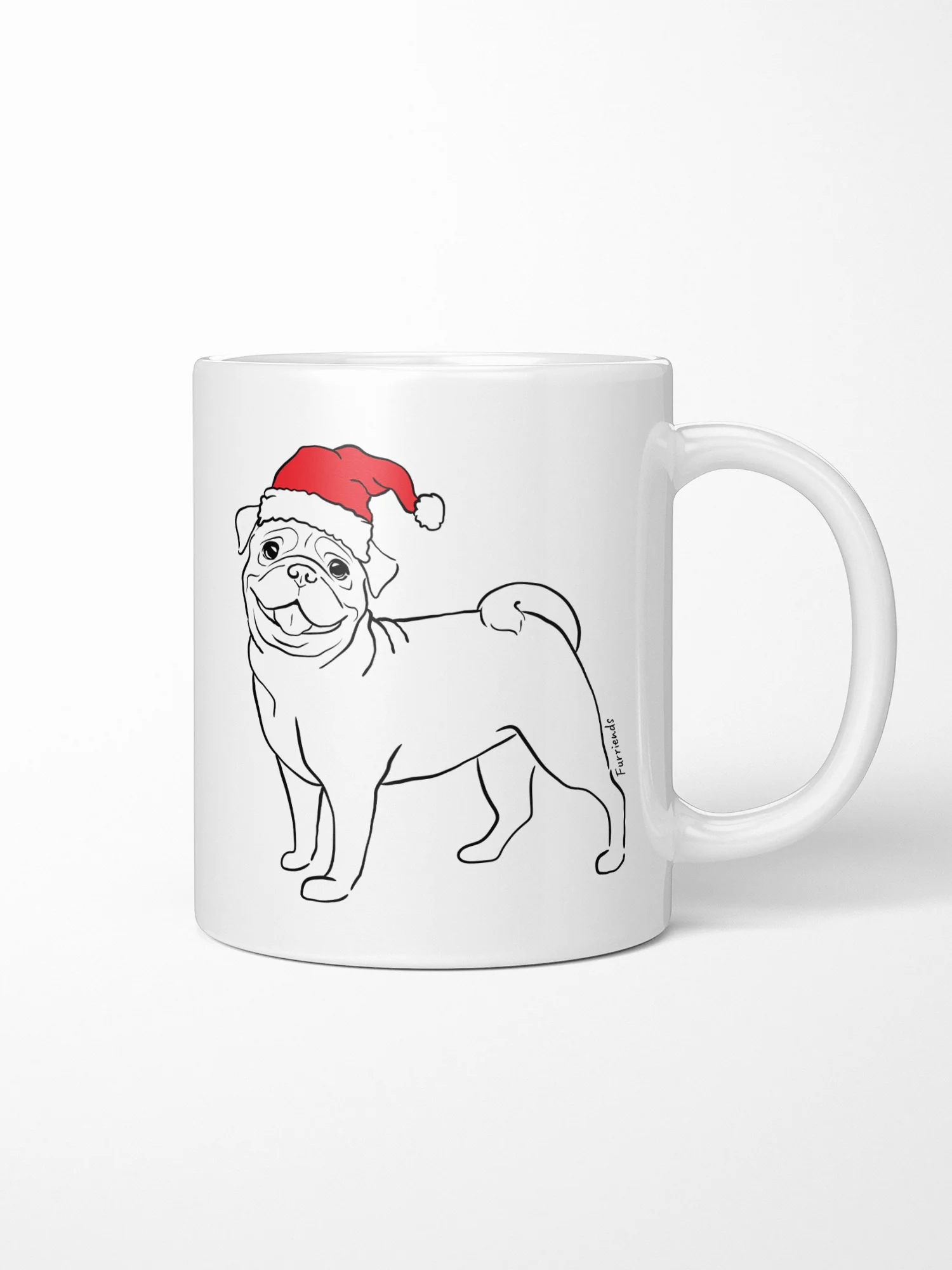 Pug Christmas Edition Ceramic Mug - Image 2