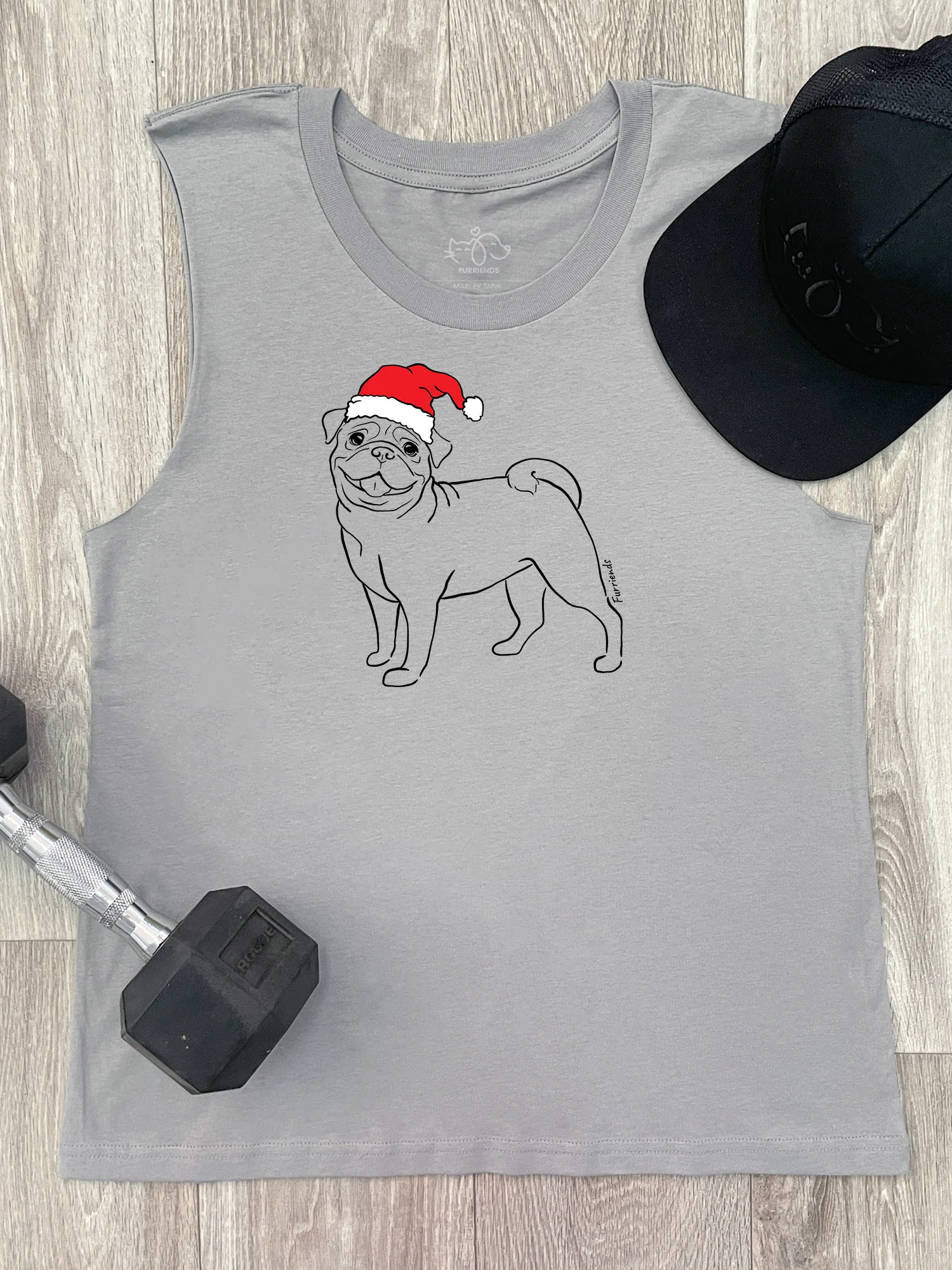 Pug Christmas Edition Marley Tank - Image 4