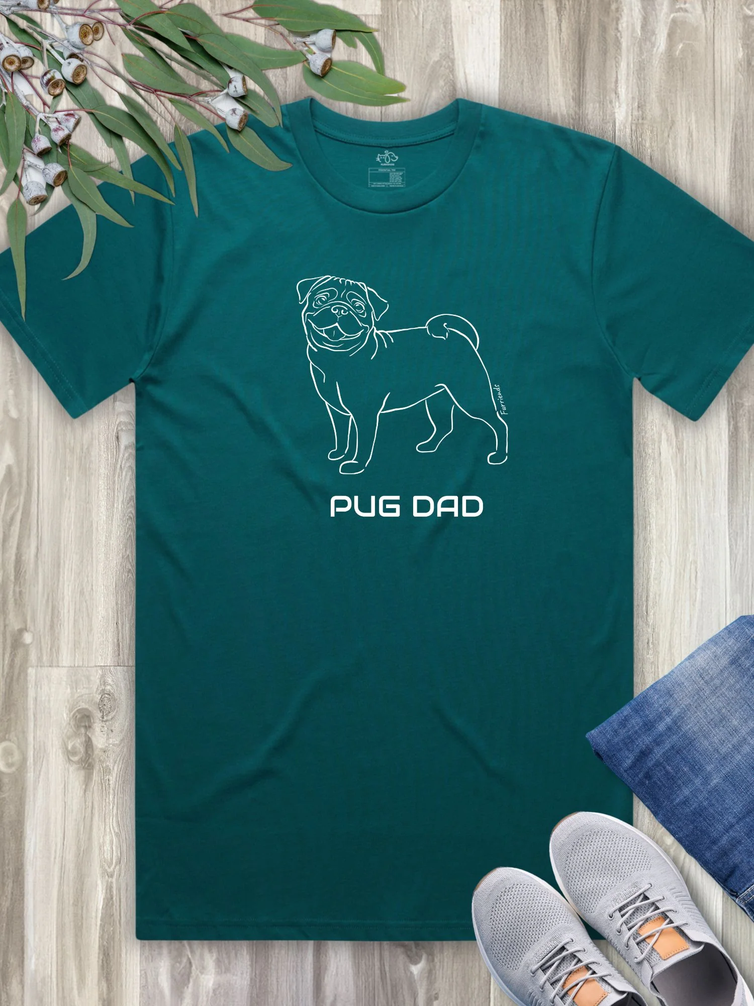 Pug Dad Regular Fit-T-Shirt - Image 2