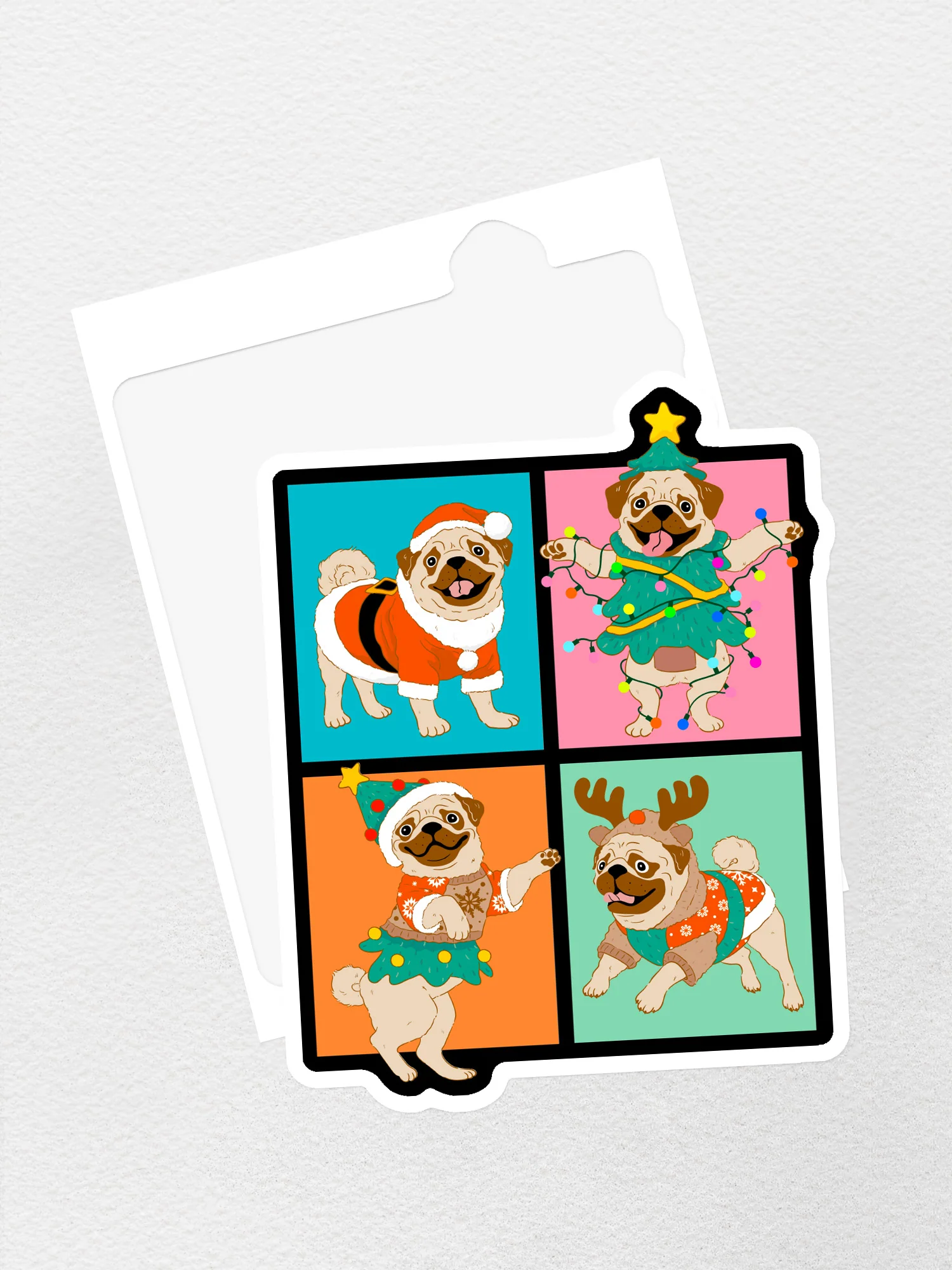 Pugmas Sticker - Image 3
