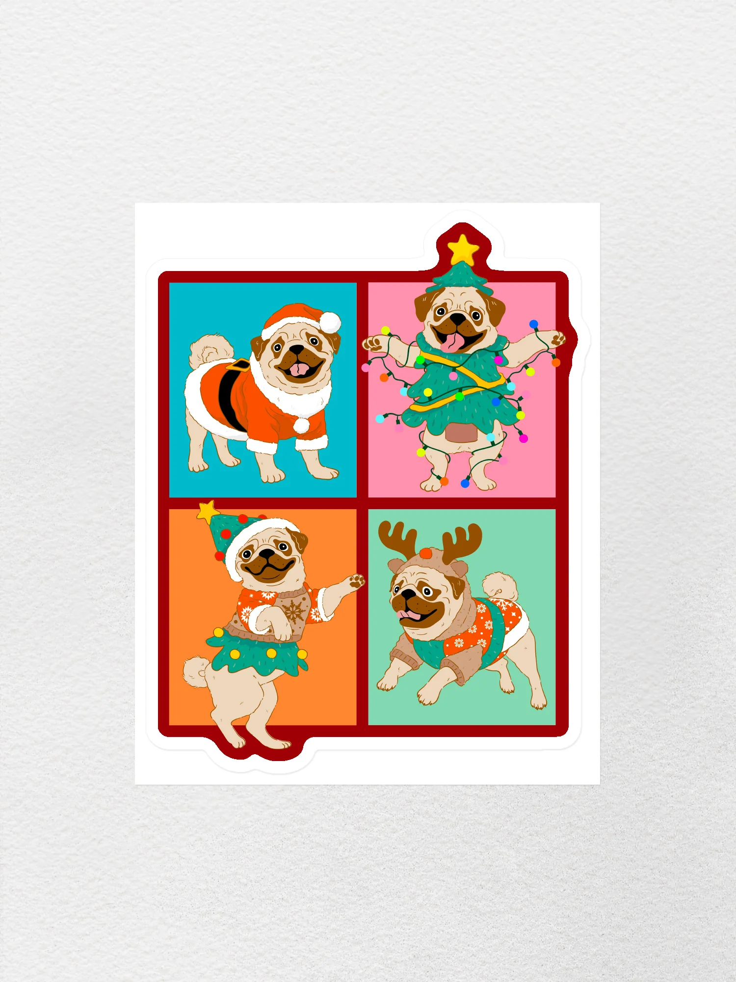 Pugmas Sticker - Image 8