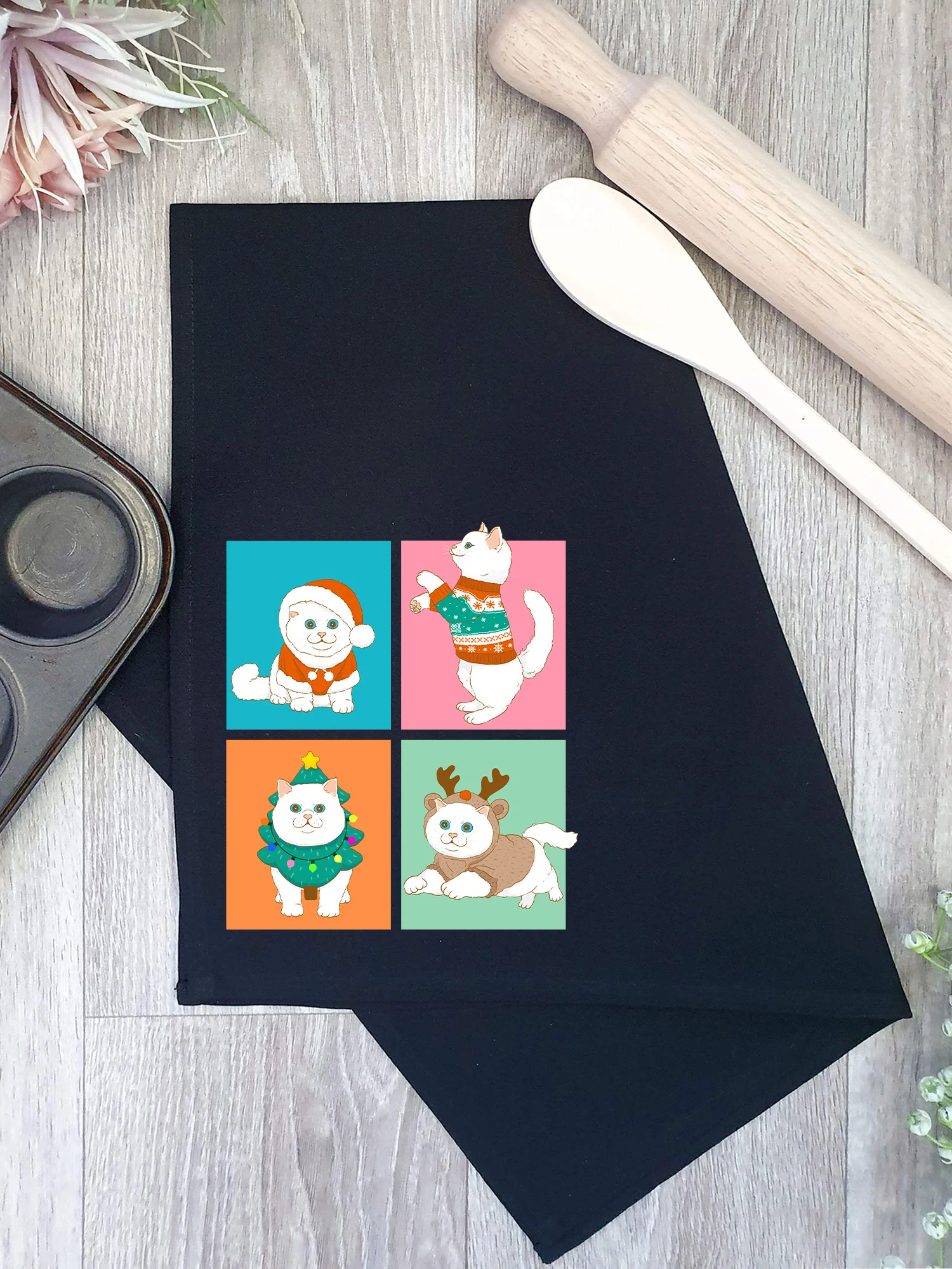 Purrmas Tea Towel