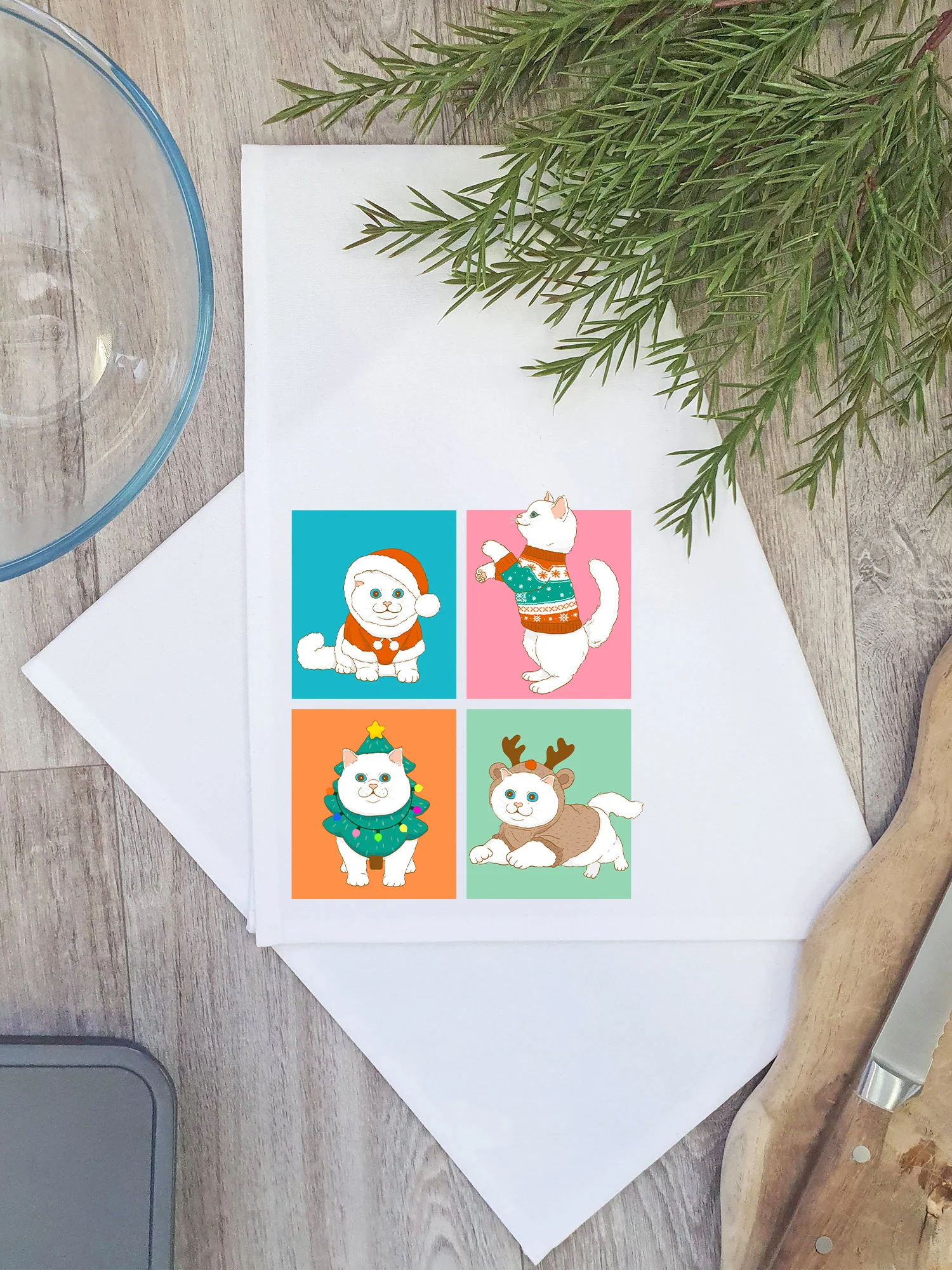 Purrmas Tea Towel - Image 2