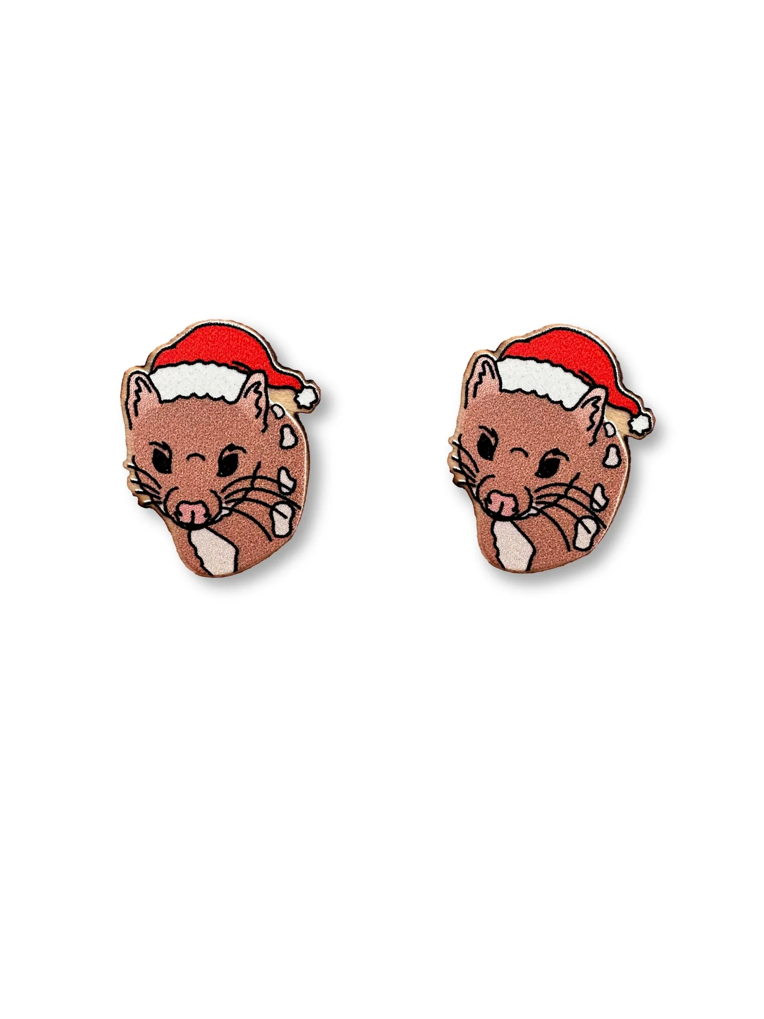 Spotted-Tailed Quoll Christmas Edition ColourPop Stud Earrings - Image 2