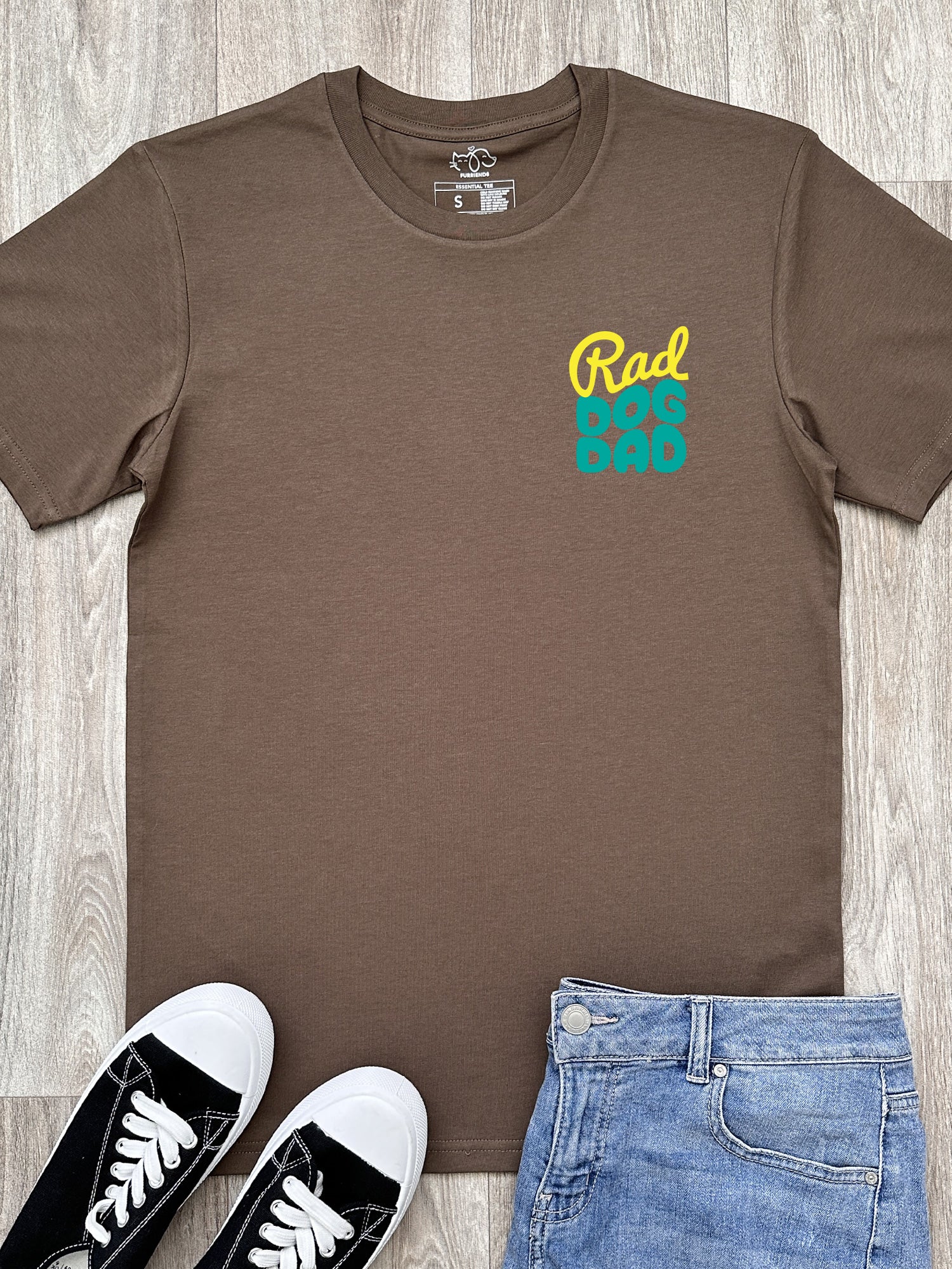 Rad Dog Dad Essential Unisex Tee - Image 4