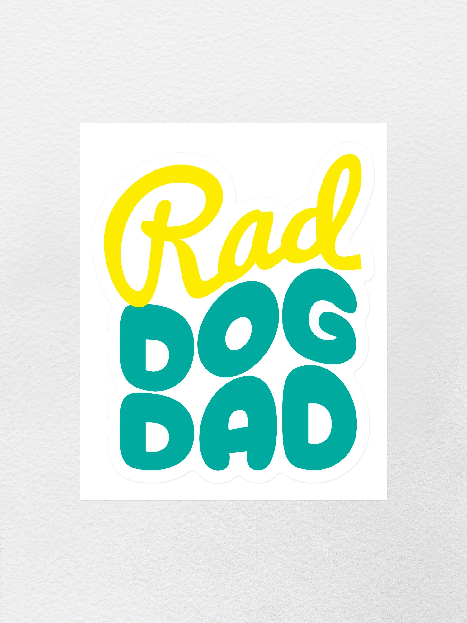 Rad Dog Dad Sticker - Image 3