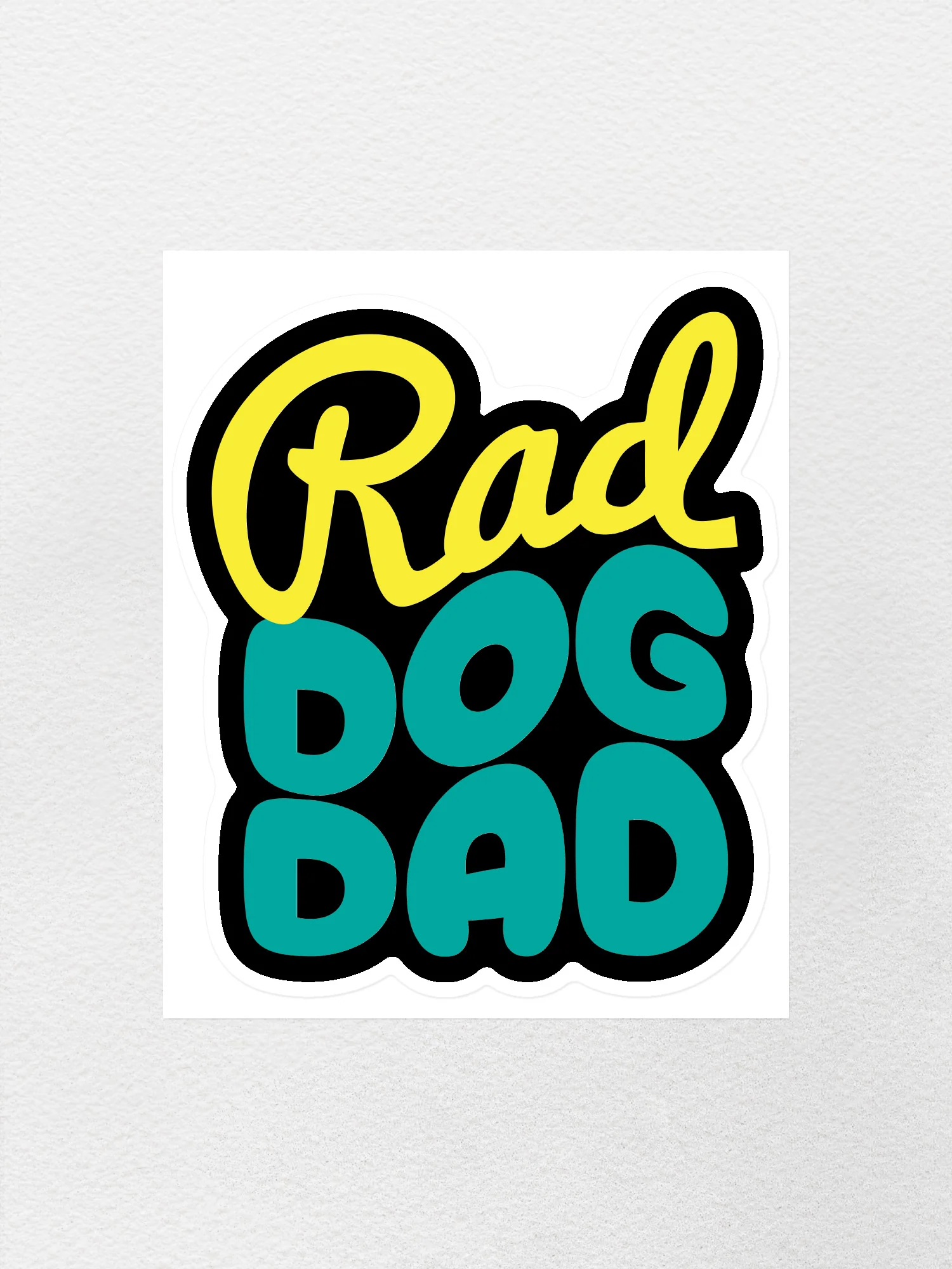 Rad Dog Dad Sticker - Image 4