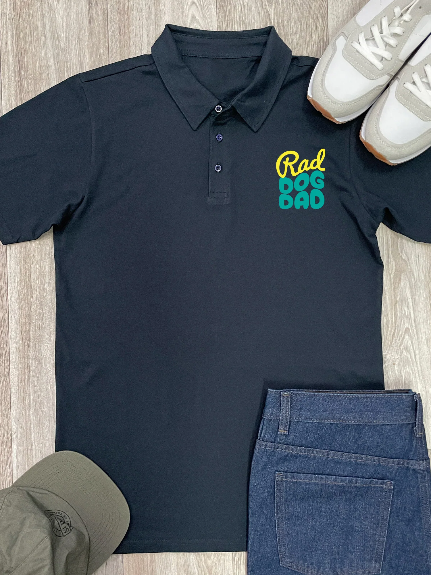Rad Dog Dad Unisex Polo Shirt - Image 2