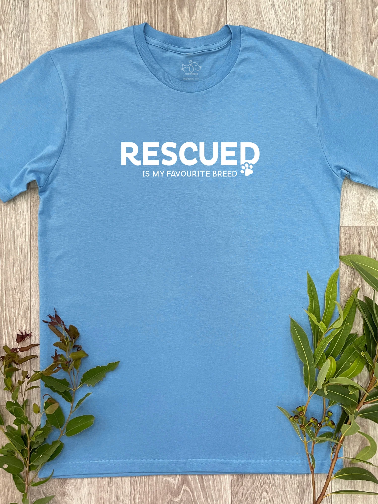 Rescued Is My Favourite Breed Essential Unisex Tee - Image 2
