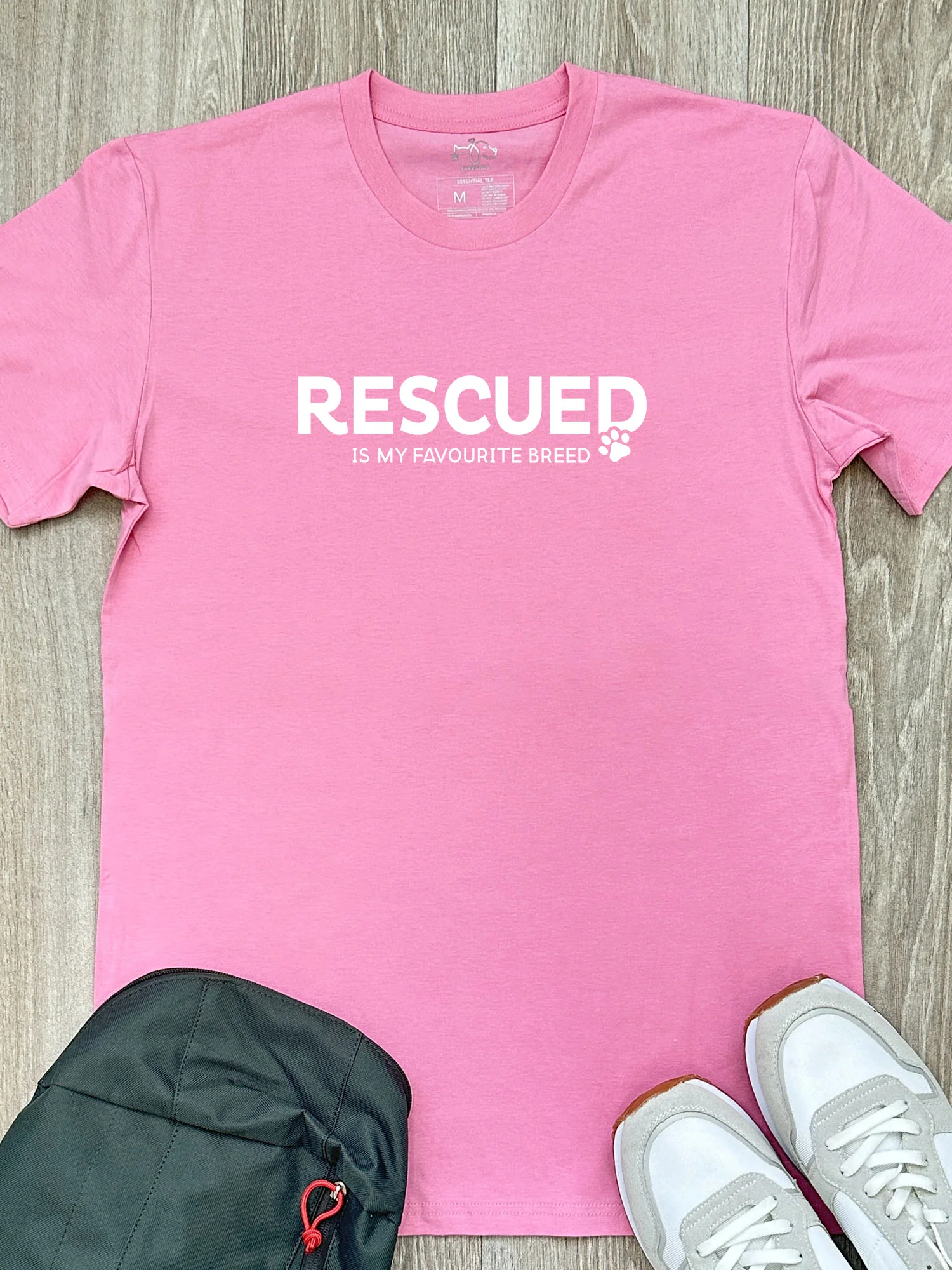 Rescued Is My Favourite Breed Essential Unisex Tee - Image 6