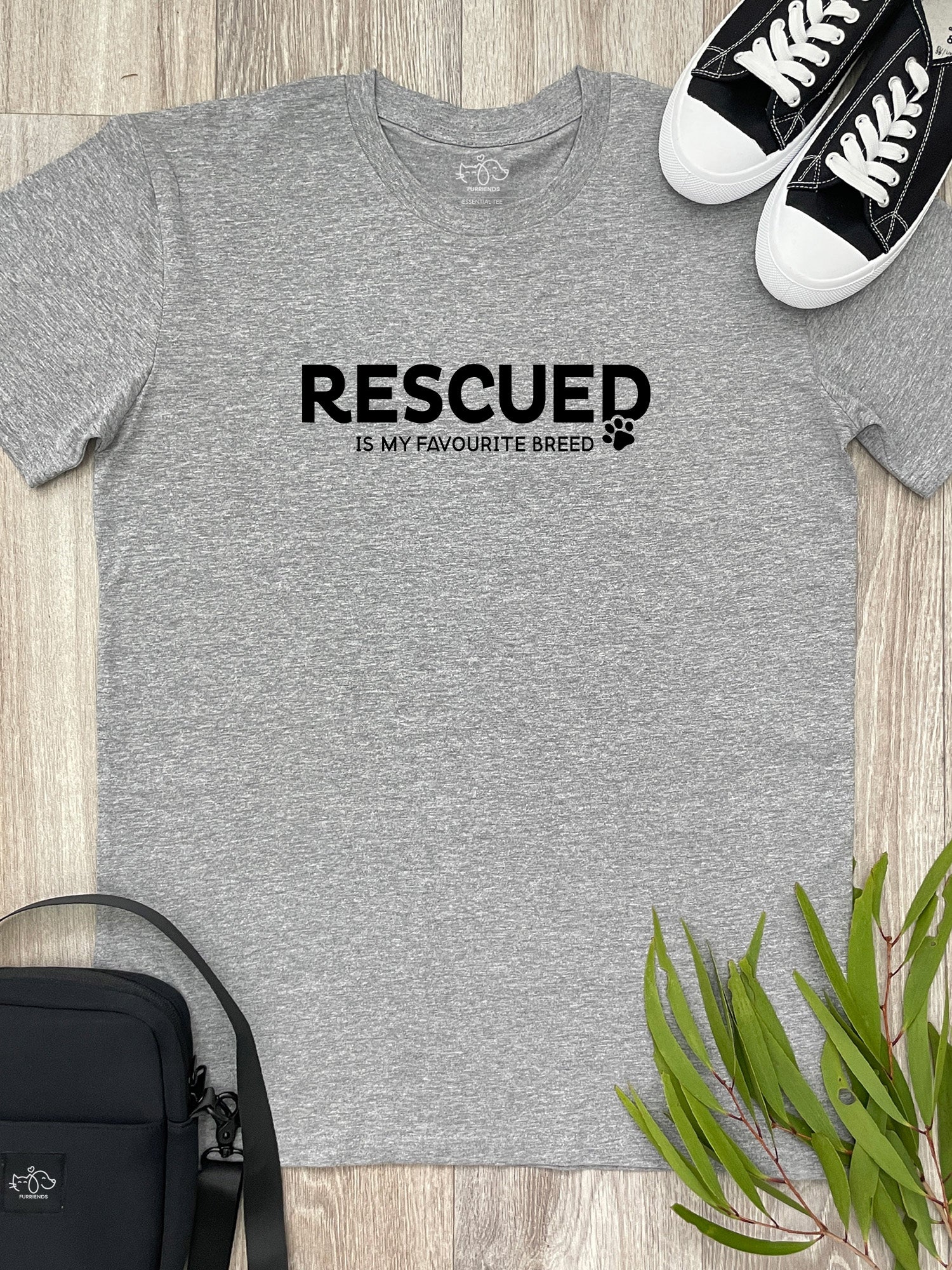 Rescued Is My Favourite Breed Essential Unisex Tee - Image 8