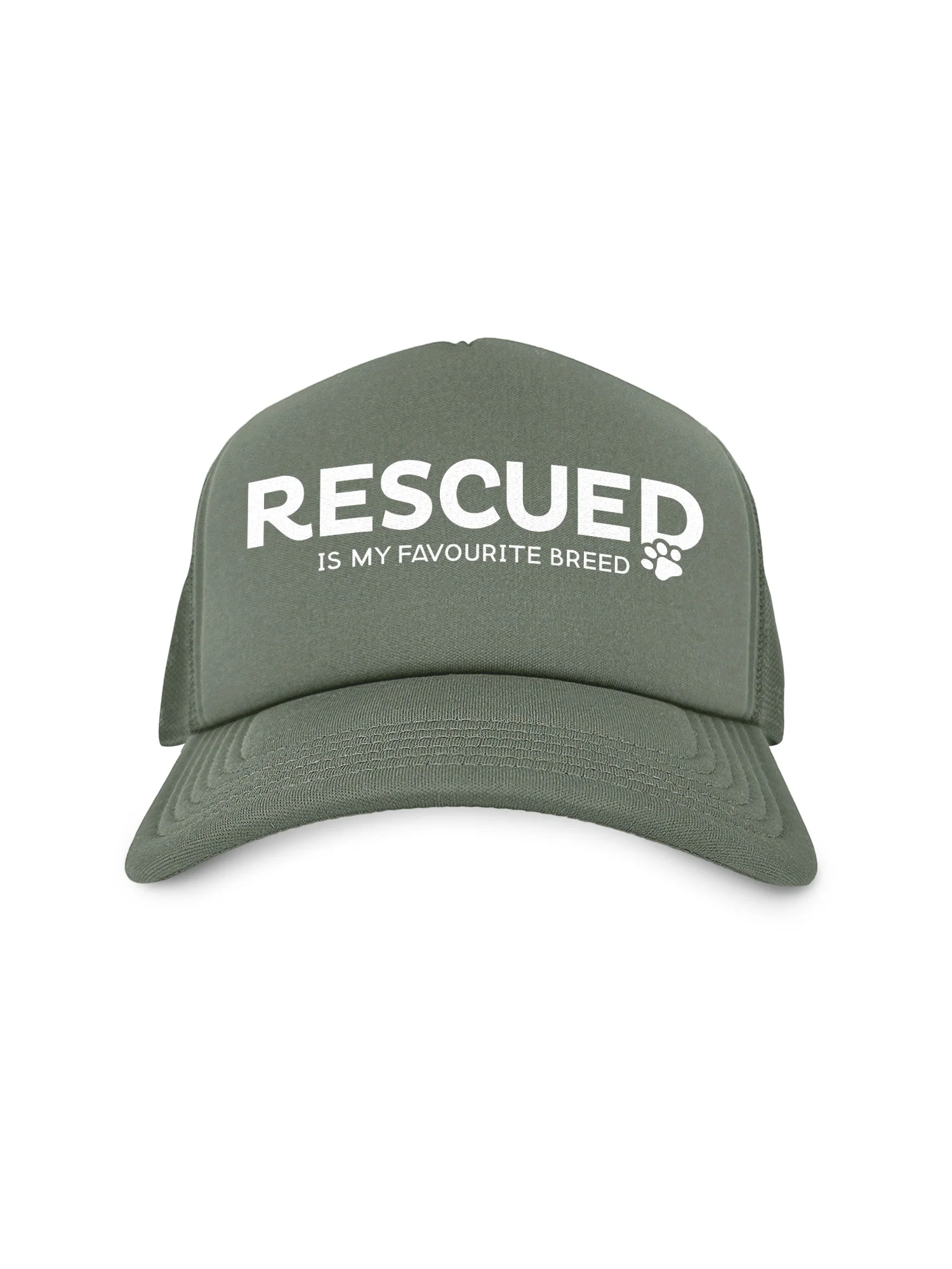 Rescued Is My Favourite Breed Foam Trucker Cap - Image 14