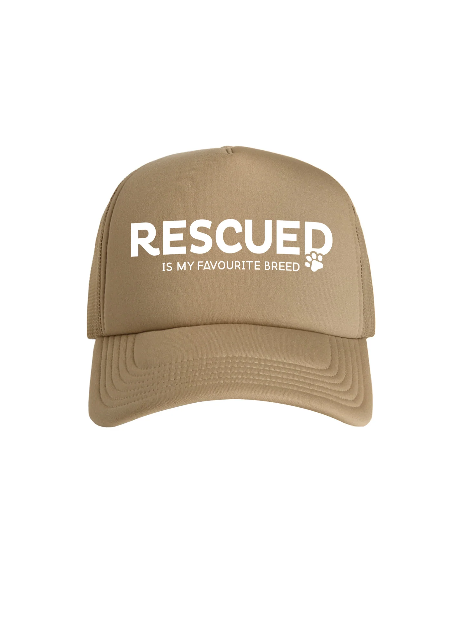 Rescued Is My Favourite Breed Foam Trucker Cap - Image 5