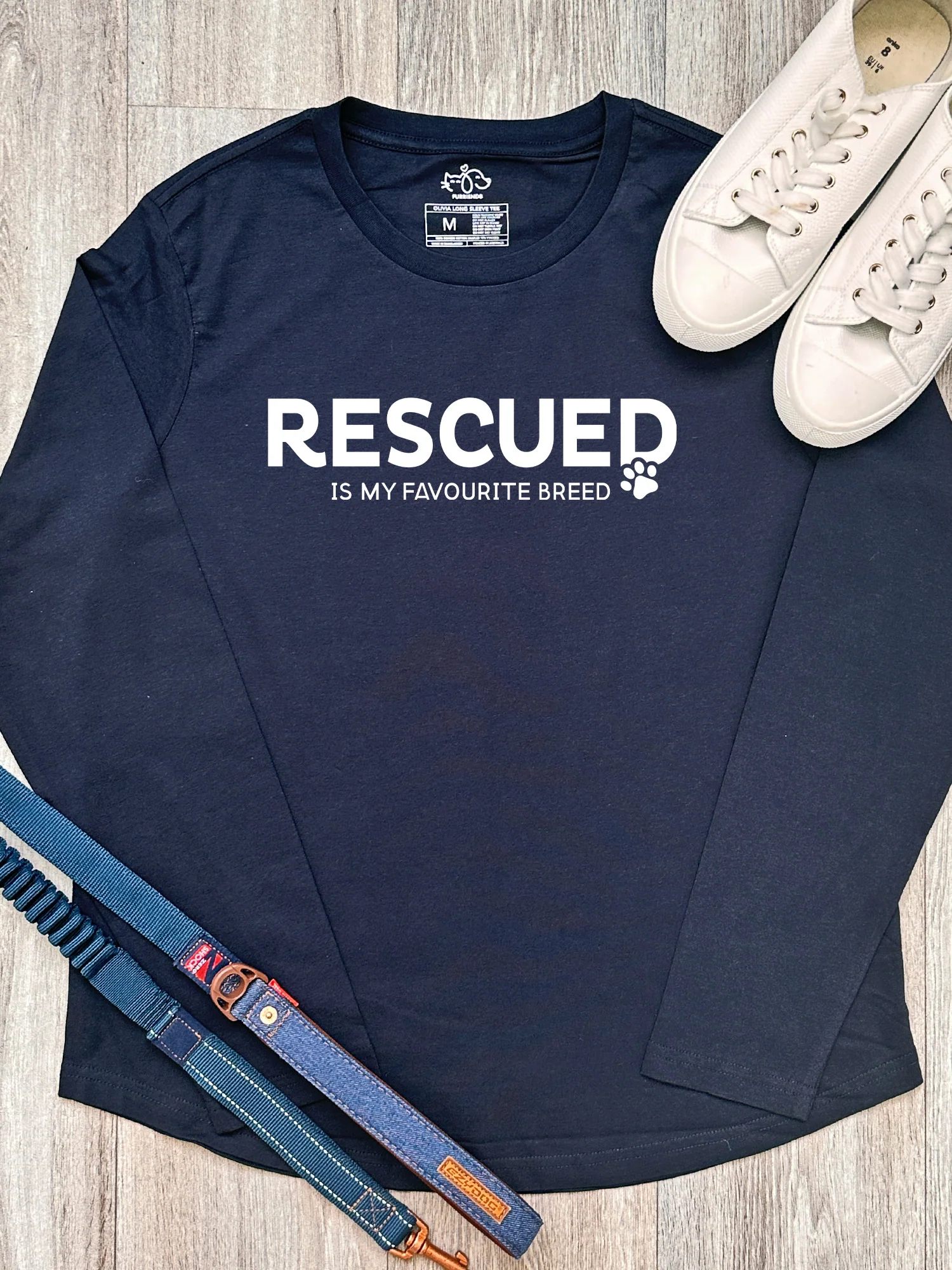 Rescued Is My Favourite Breed Olivia Long Sleeve Tee - Image 3