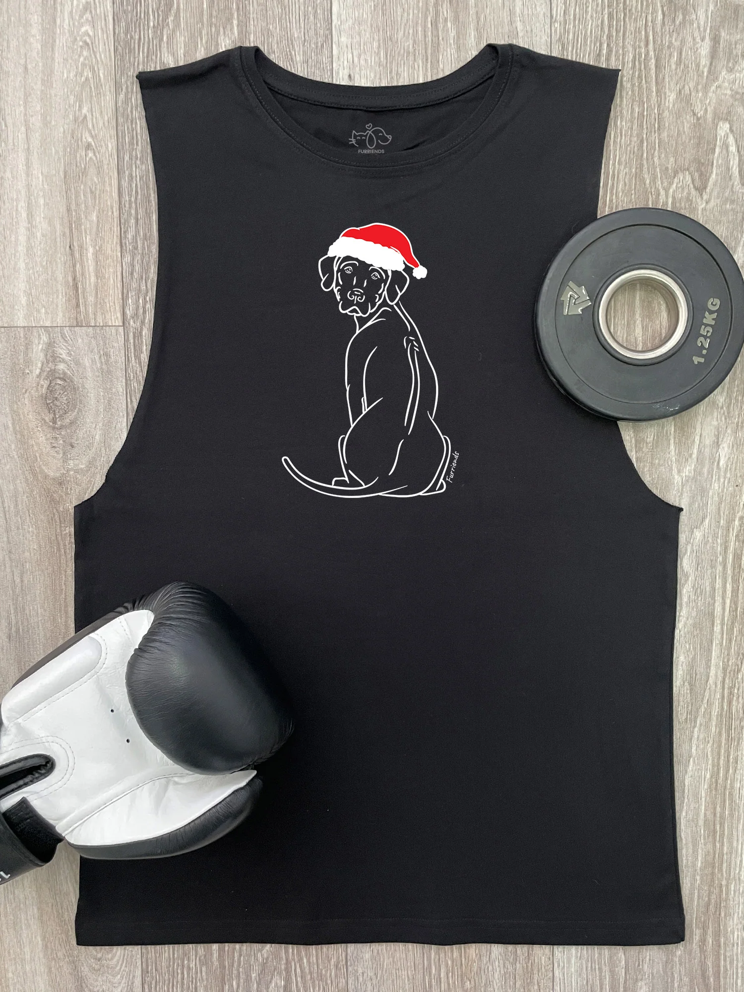 Rhodesian Ridgeback Christmas Edition Axel Drop Armhole Muscle Tank