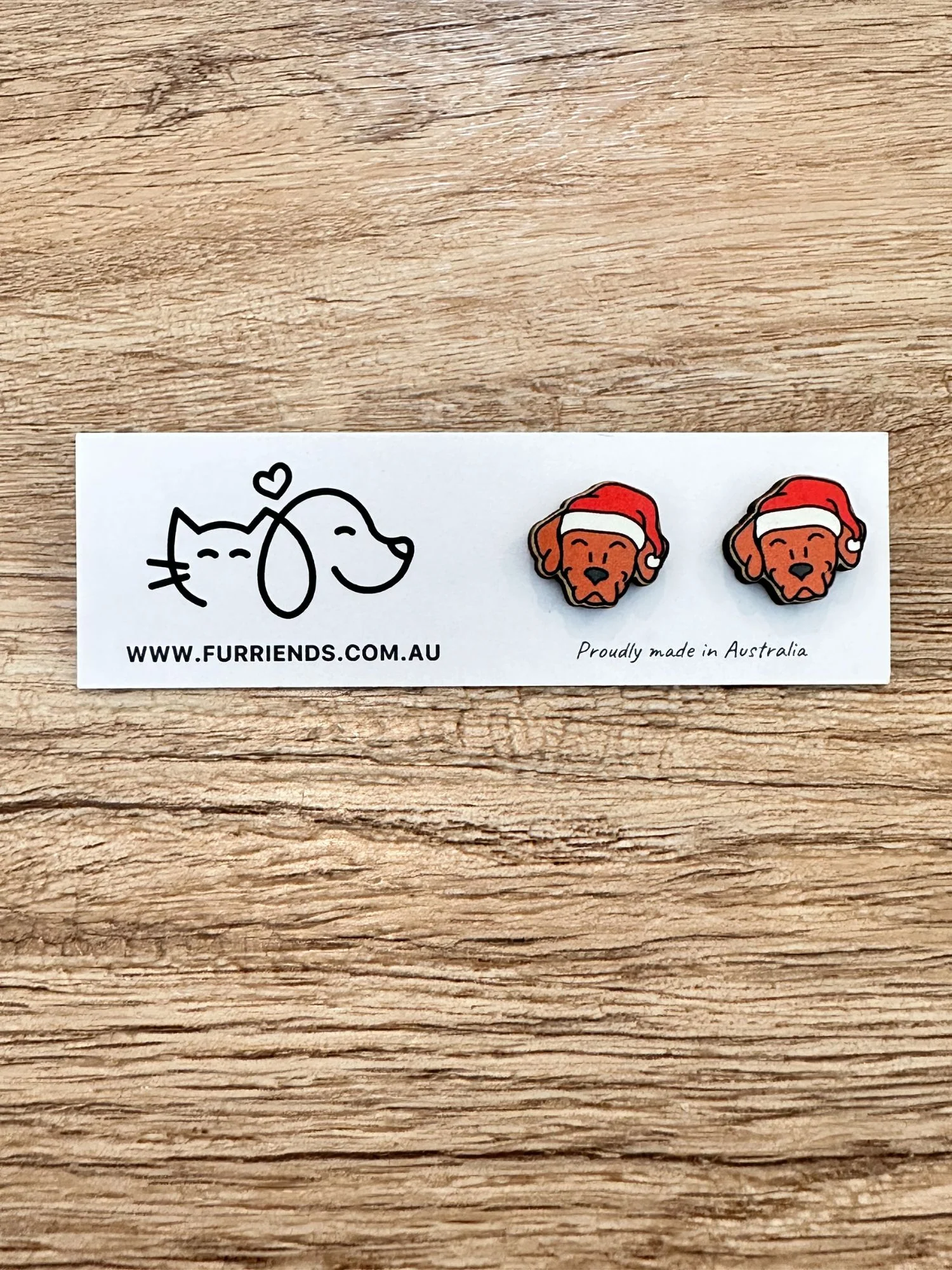 Rhodesian Ridgeback Christmas Edition ColourPop Stud Earrings - Image 3