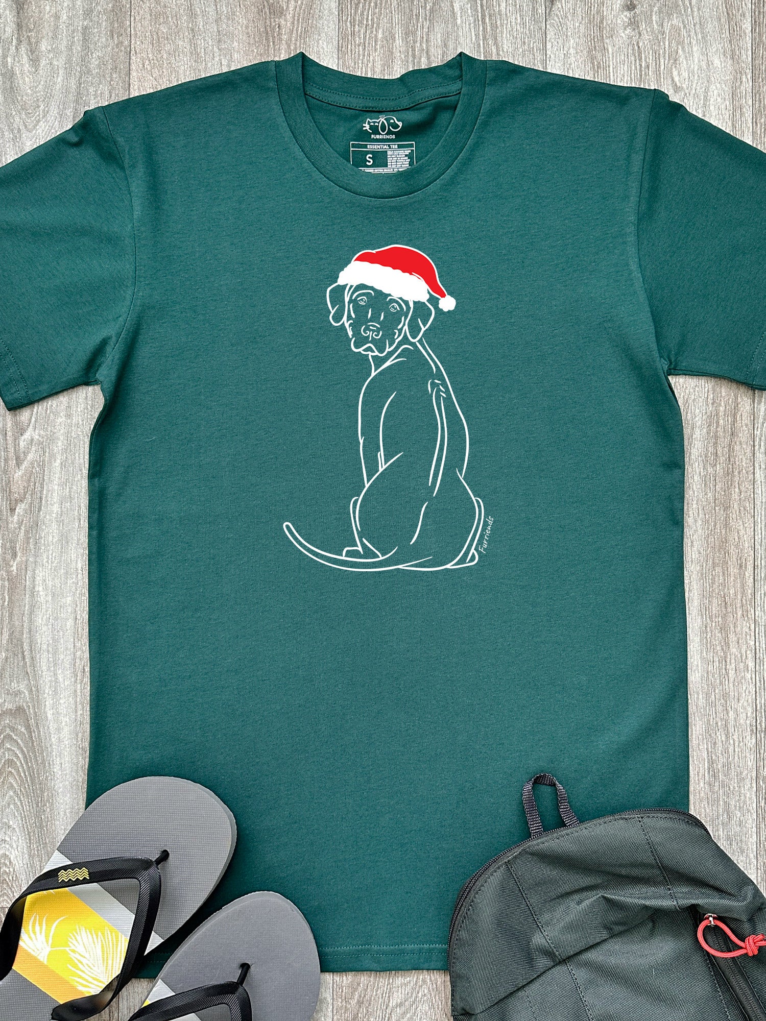 Rhodesian Ridgeback Christmas Edition Essential Unisex Tee - Image 4