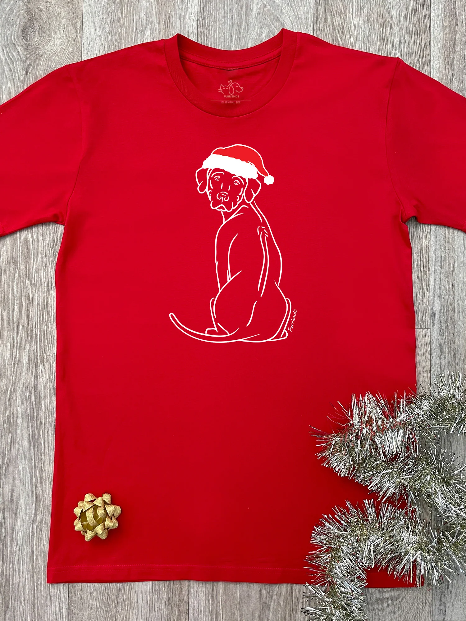 Rhodesian Ridgeback Christmas Edition Essential Unisex Tee - Image 5