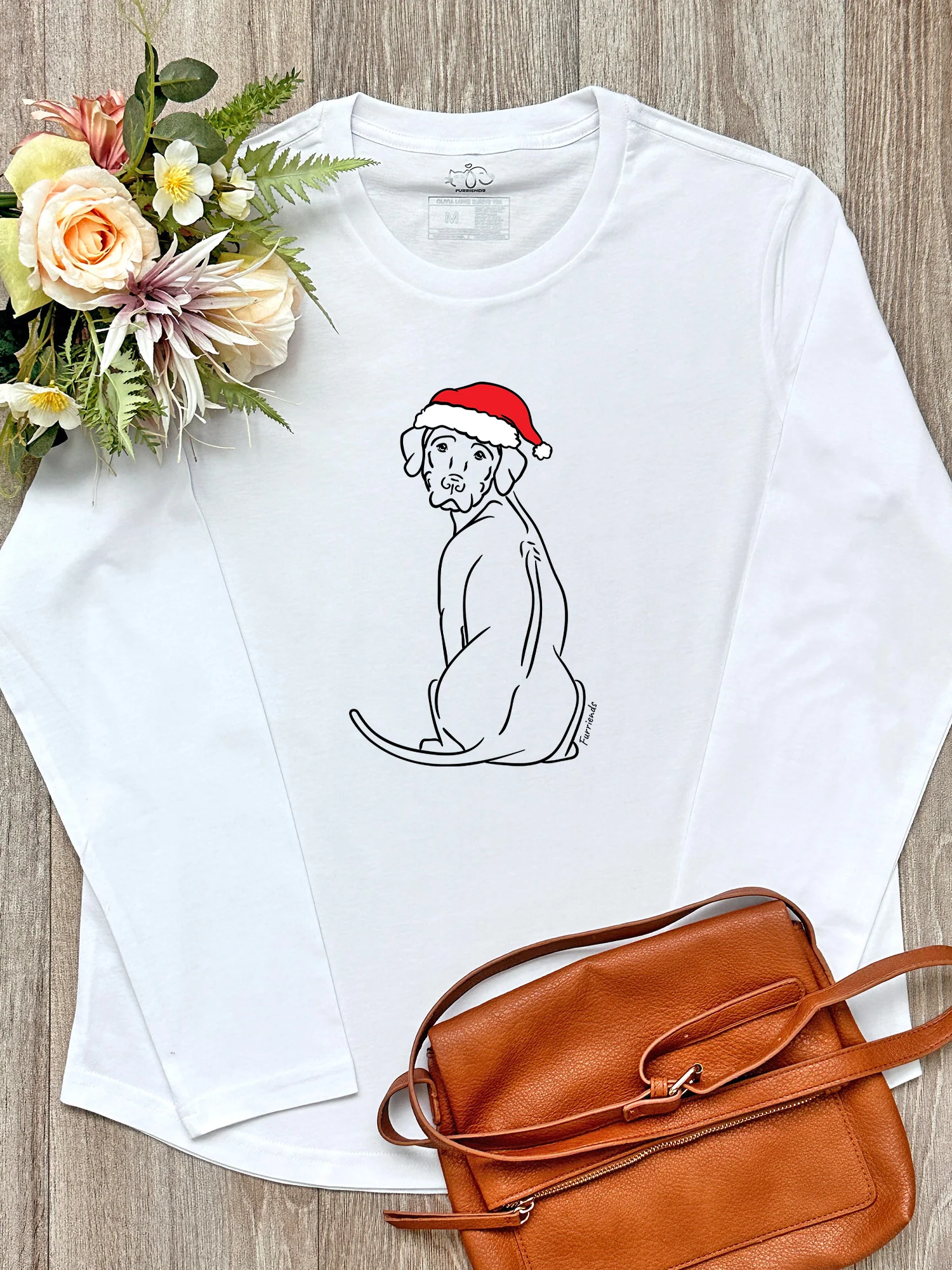 Rhodesian Ridgeback Christmas Edition Olivia Long Sleeve Tee - Image 4