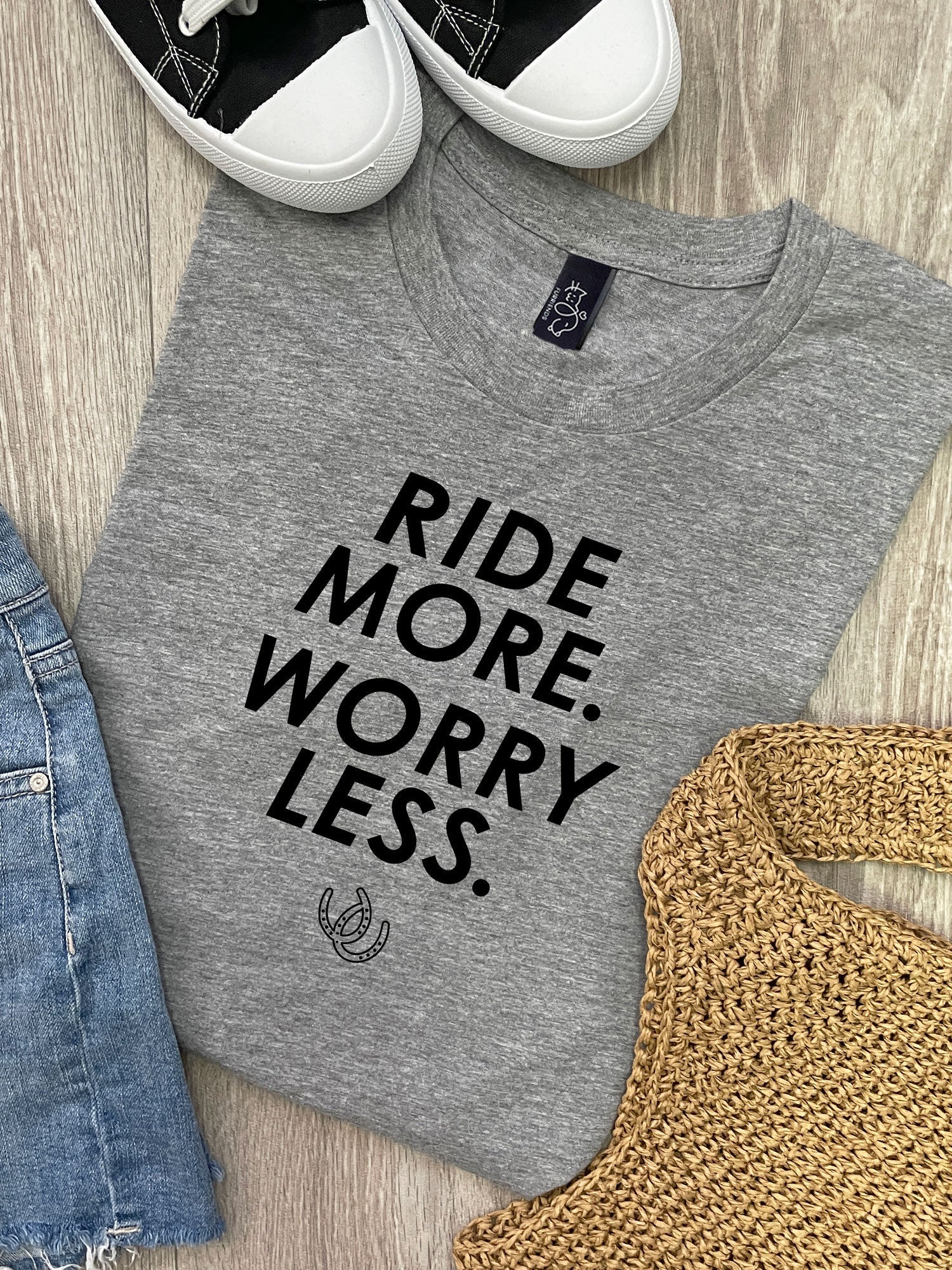 Ride More Worry Less Ava (Size XS, Black) Women's Regular Fit Tee ***SALE*** - Image 2