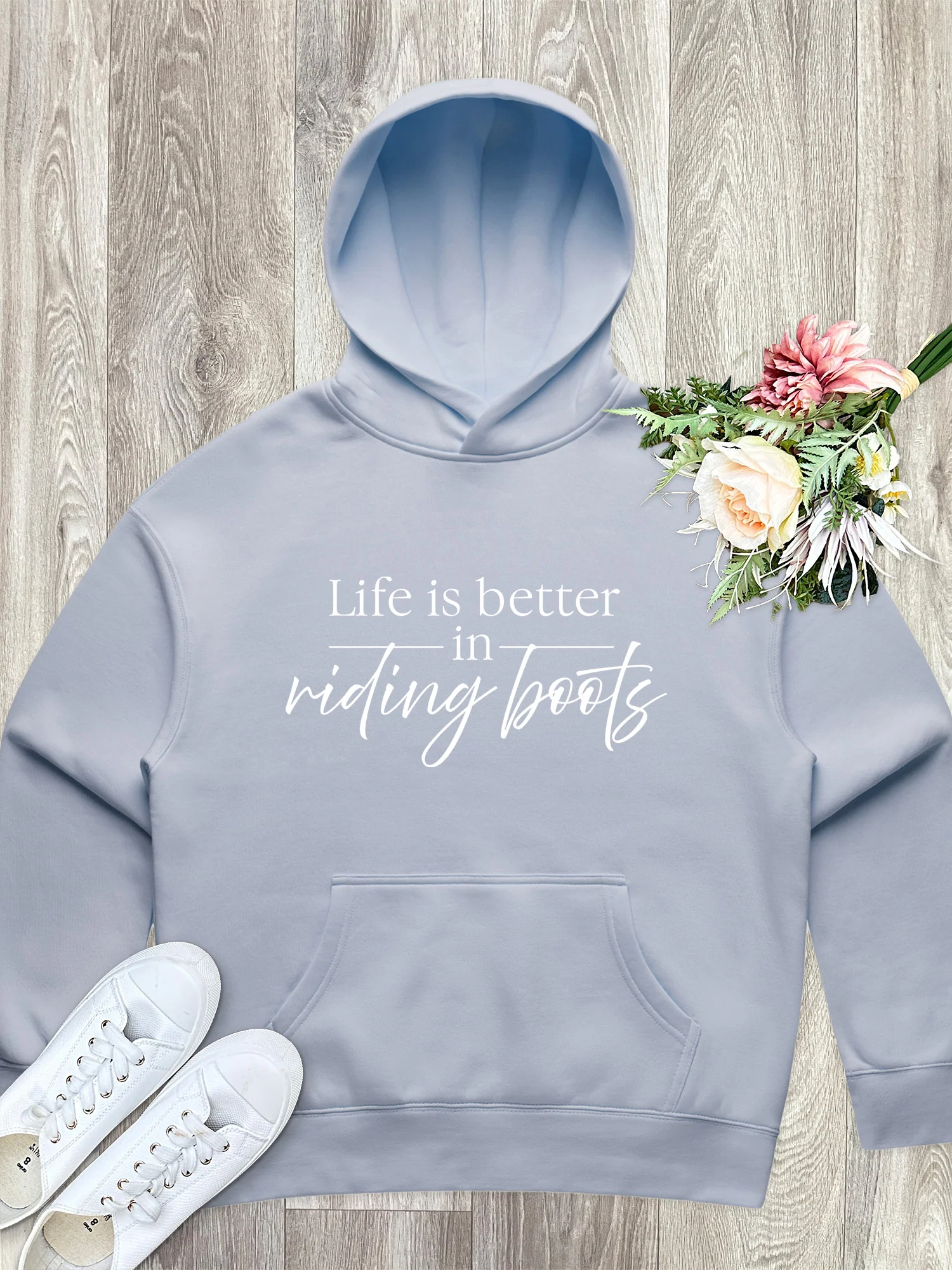 Life Is Better In Riding Boots Women's Comfort Hood - Image 2
