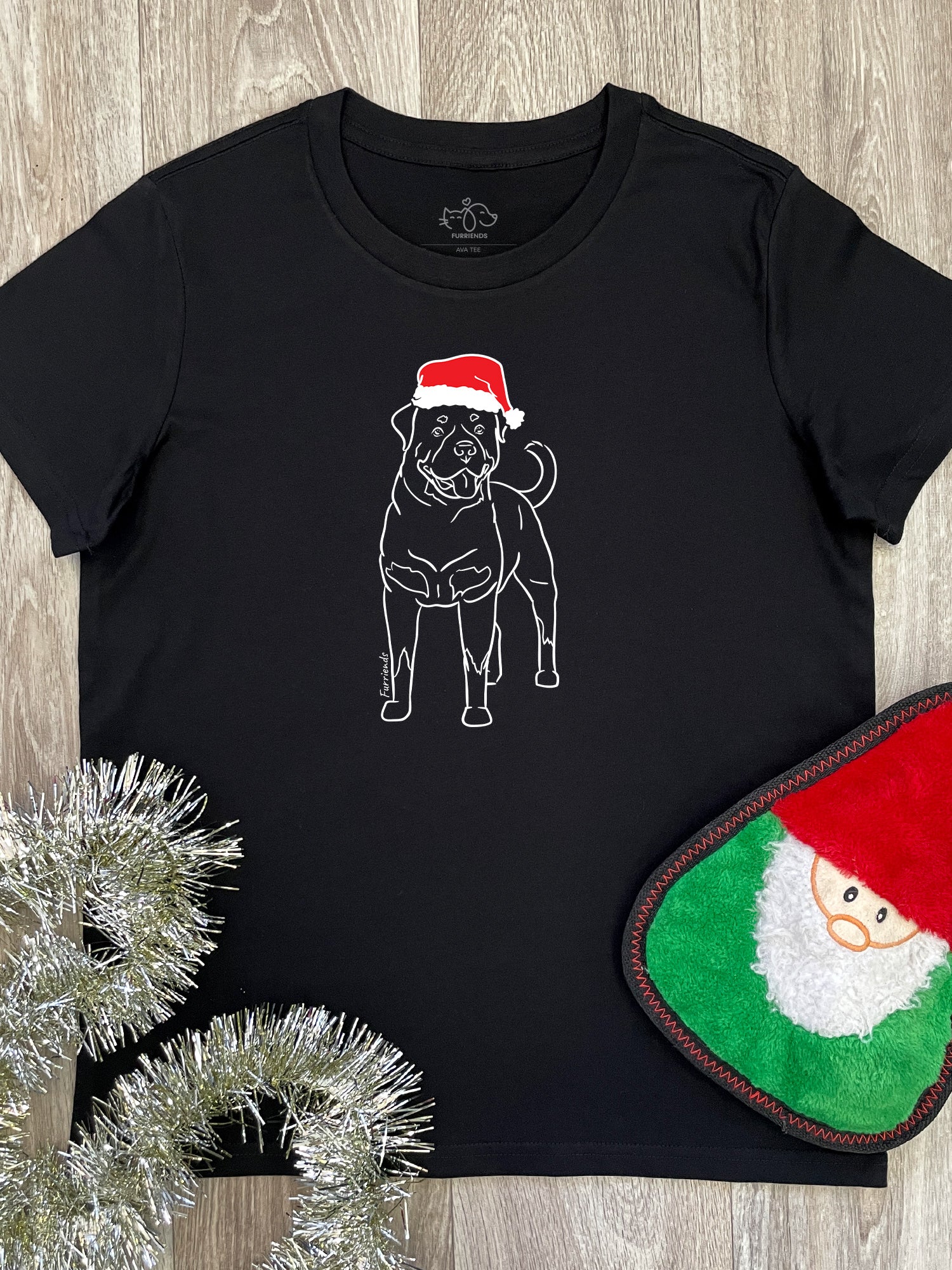 Rottweiler Christmas Edition Ava Women's Regular Fit Tee - Image 2