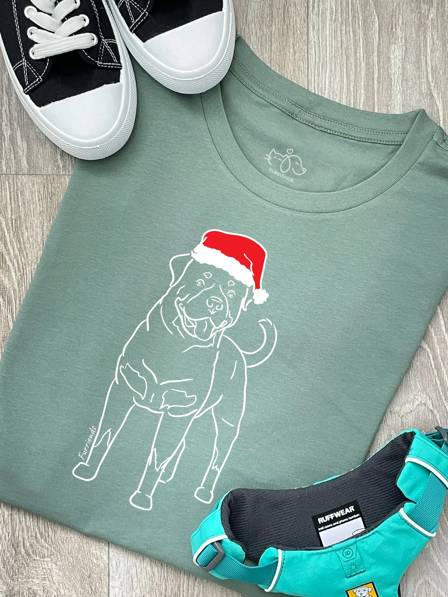 Rottweiler Christmas Edition Ava Women's Regular Fit Tee - Image 4